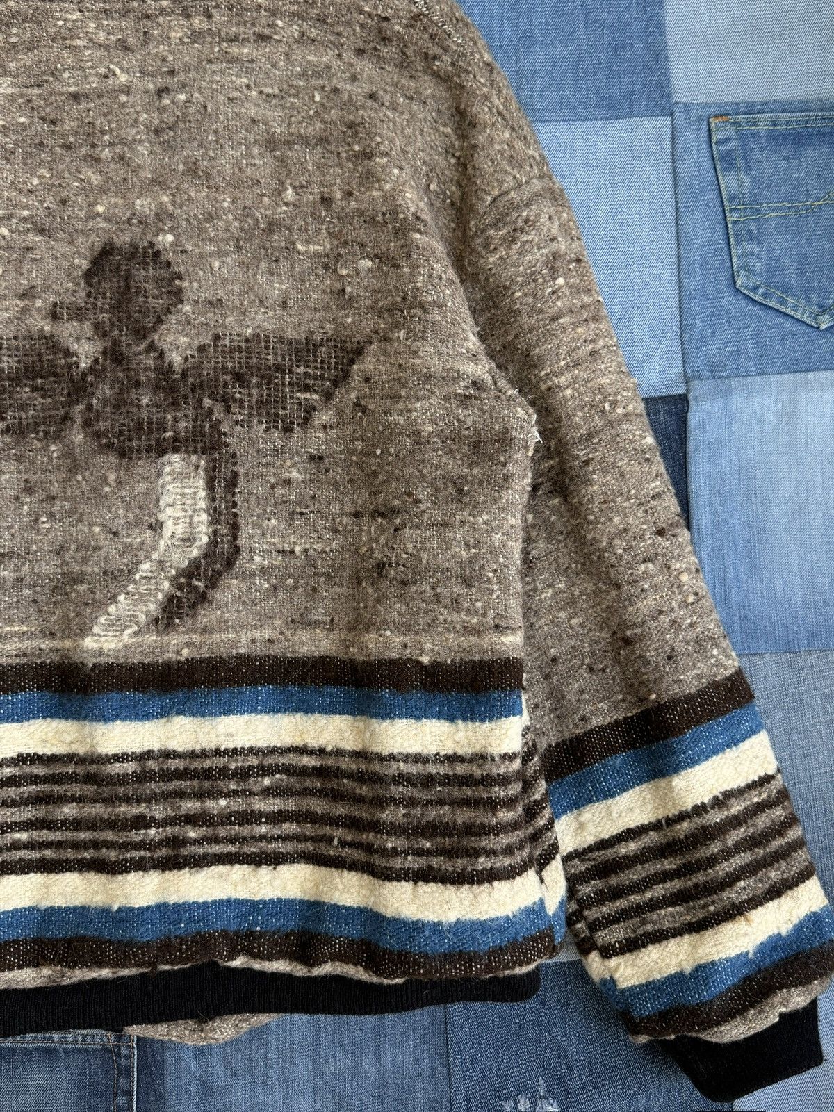 Japanese Brand 1960s Mexican Eagle Wool Bomber Jacket Size US L / EU 52-54 / 3 - 2 Thumbnail