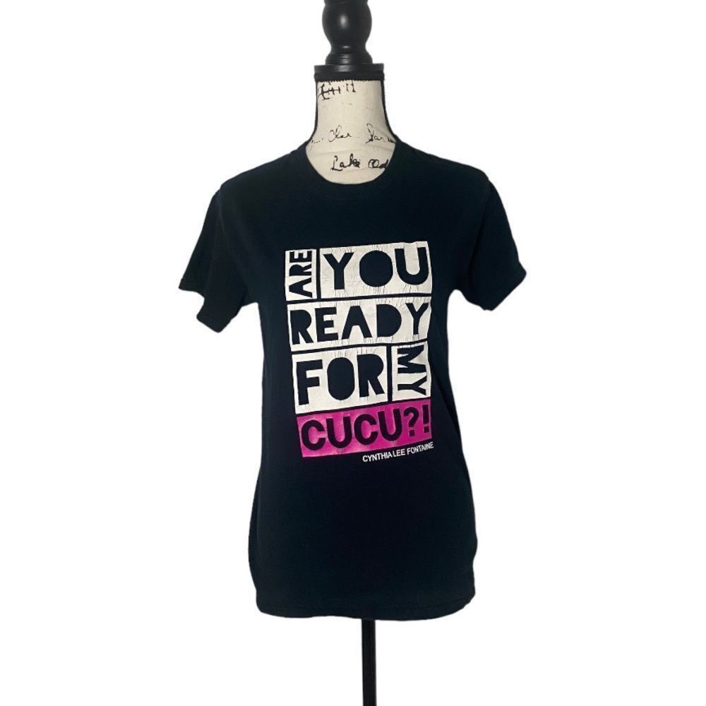 Other Cynthia Lee Fontaine “Are You Ready for My CuCu?!” Black T-S Size S / US 4 / IT 40 - 1 Thumbnail