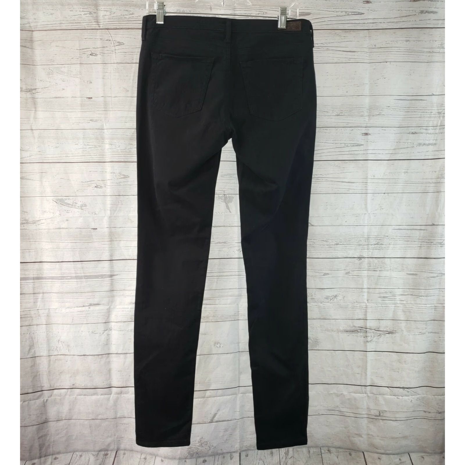 Vintage Adriano Goldschmied Womens Leggings The Middi Mid Rise Sz 29 Solid Black Size 29" - 3 Thumbnail