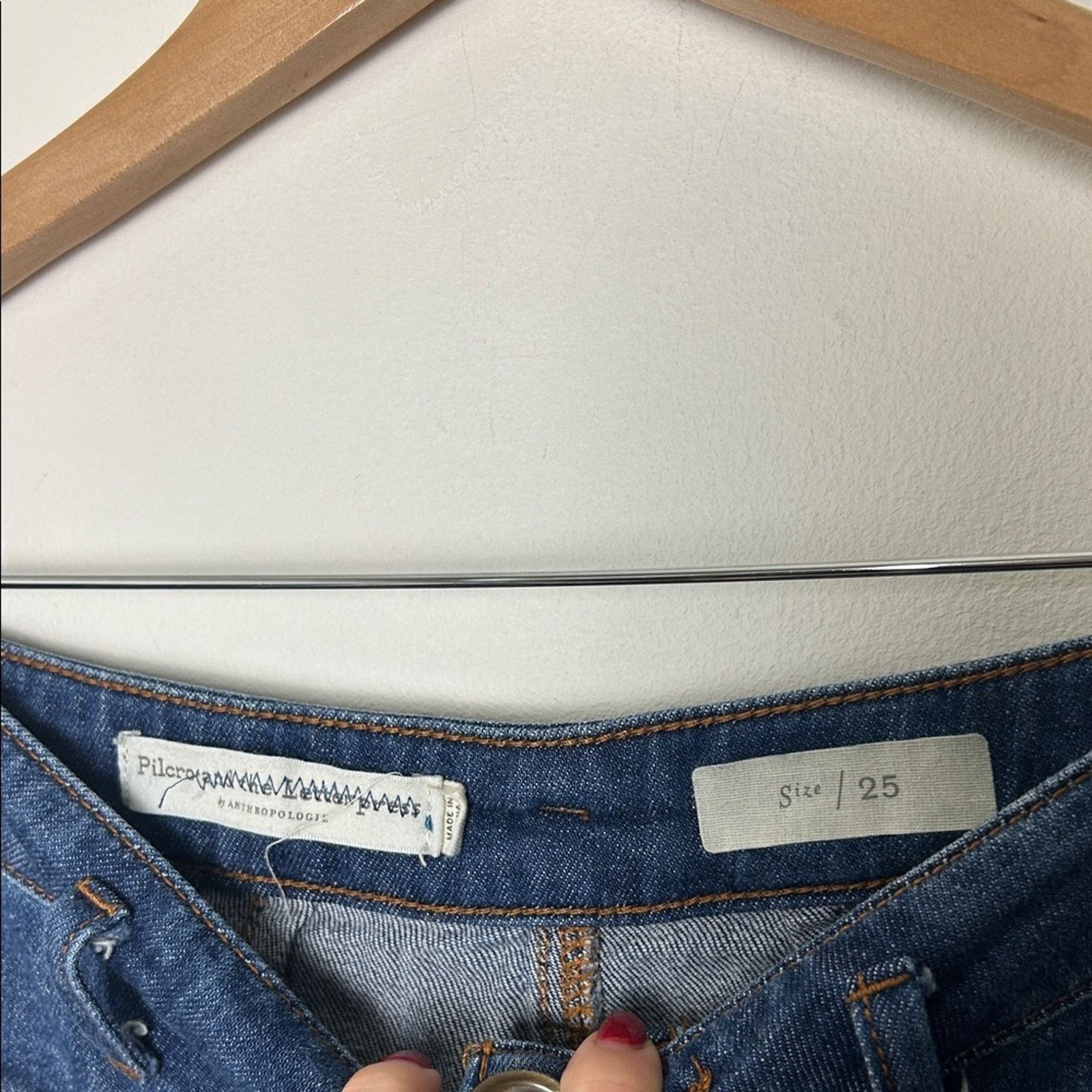 Anthropologie Anthropologie Pilcro & The Letterpress Wide Leg Snap Jeans Size 25" / US 0 / IT 36 - 3 Thumbnail