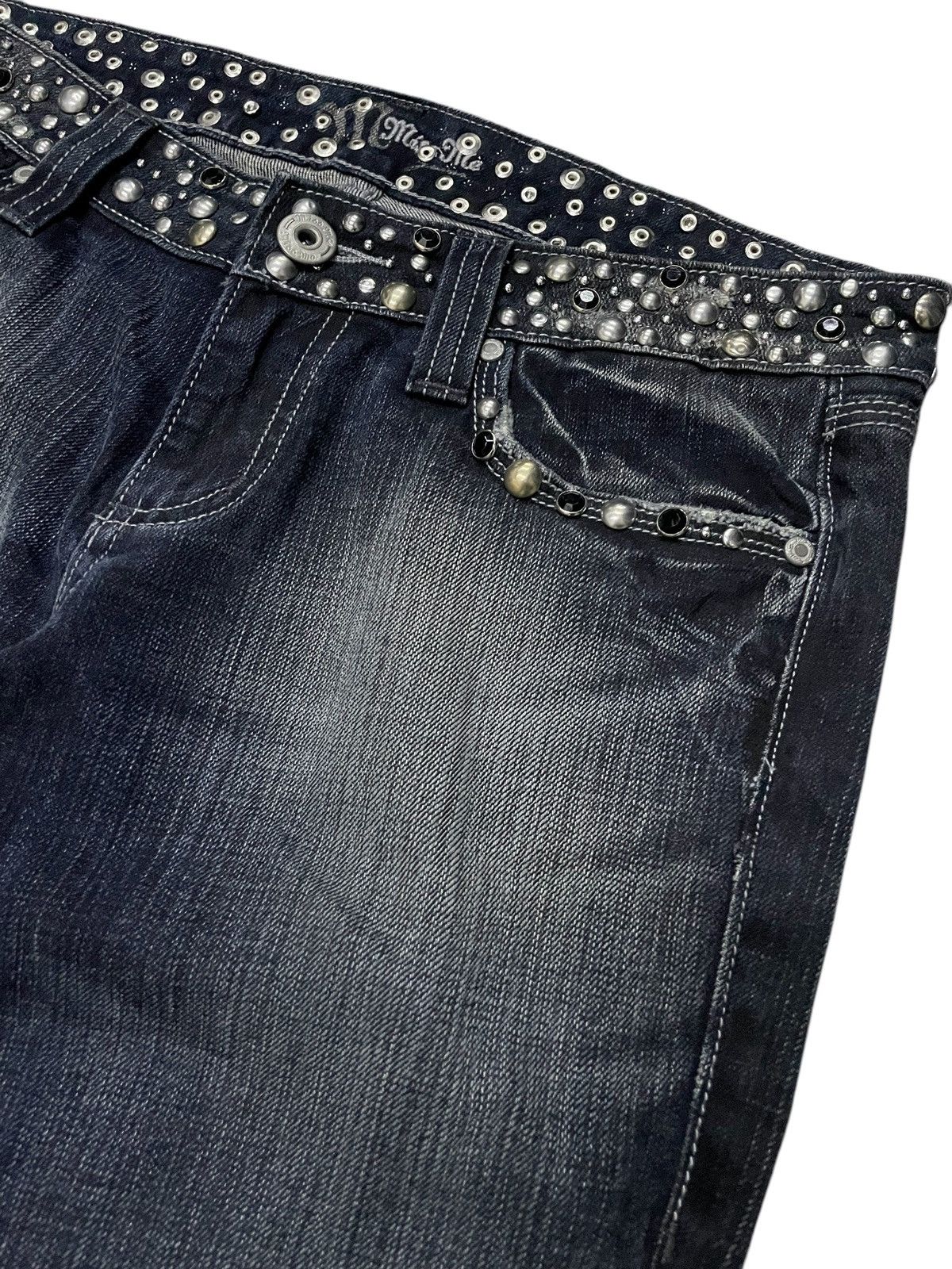 Tornado Mart Vintage Tornado Mart Style Rhinestone Studded Flare Jeans Size US 31 - 10 Thumbnail
