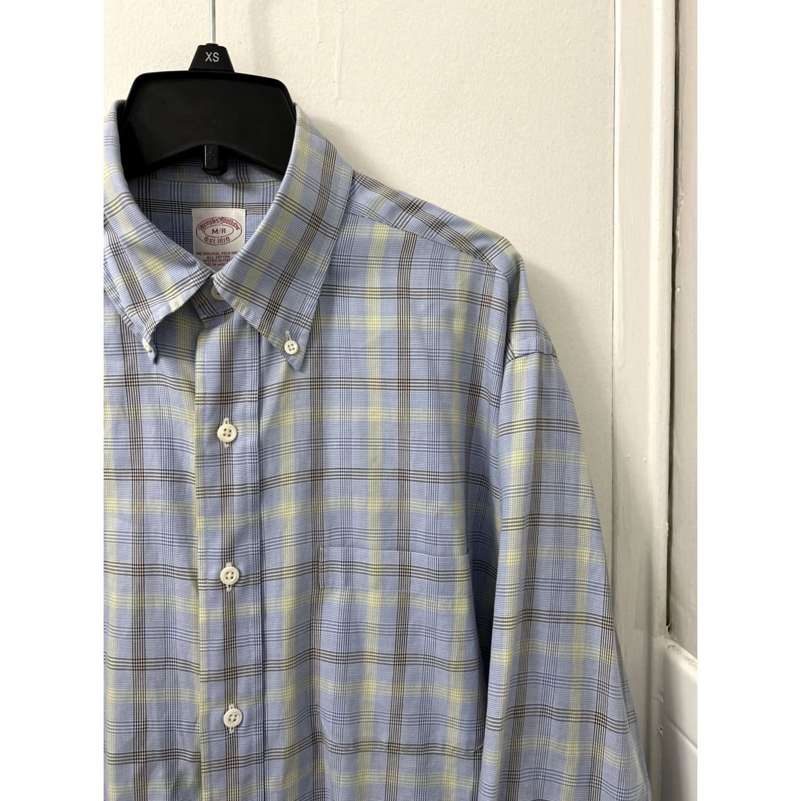 Brooks Brothers Brooks Brothers Original Polo Shirt Mens M Blue Plaid Button-Down Shirt Casual Preppy Breathable Pocketed Cotton Size US M / EU 48-50 / 2 - 4 Thumbnail