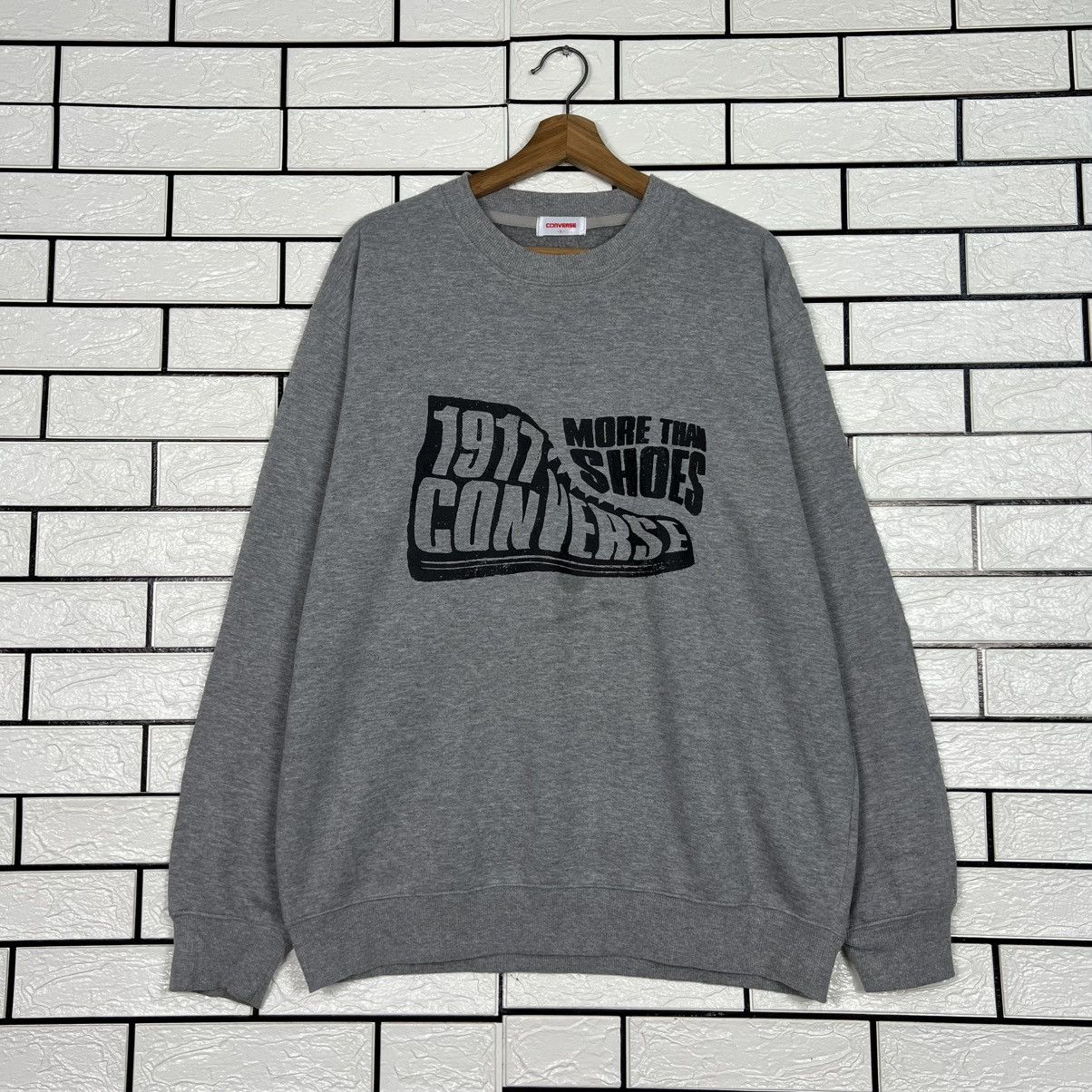 Converse CONVERSE More Than Shoes Big Logo Sweatshirt #4072-C185 Size US L / EU 52-54 / 3 - 1 Thumbnail