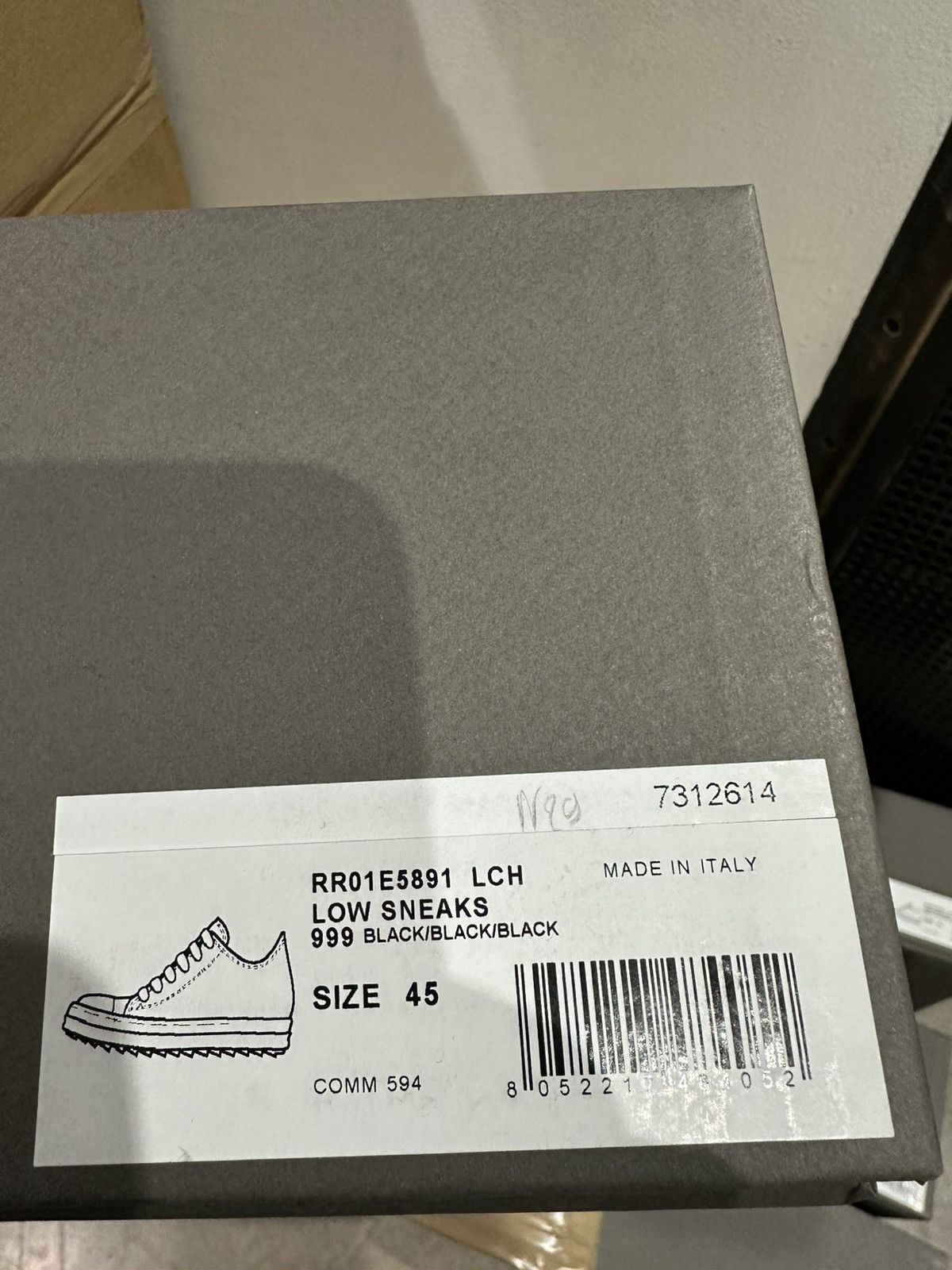Rick Owens RICK OWENS - Low Sneaks Black Black Size US 12 / EU 45 - 8 Thumbnail