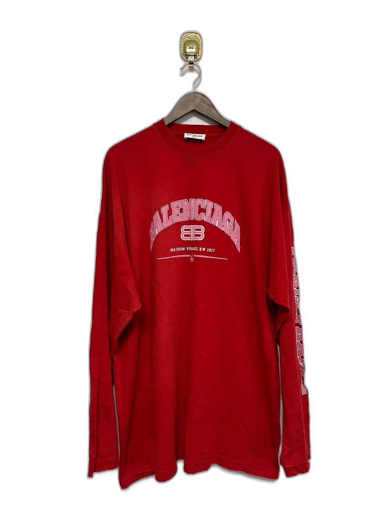 Balenciaga Balenciaga Long Sleeve Distressed Top Size US M / EU 48-50 / 2 - 1 Thumbnail