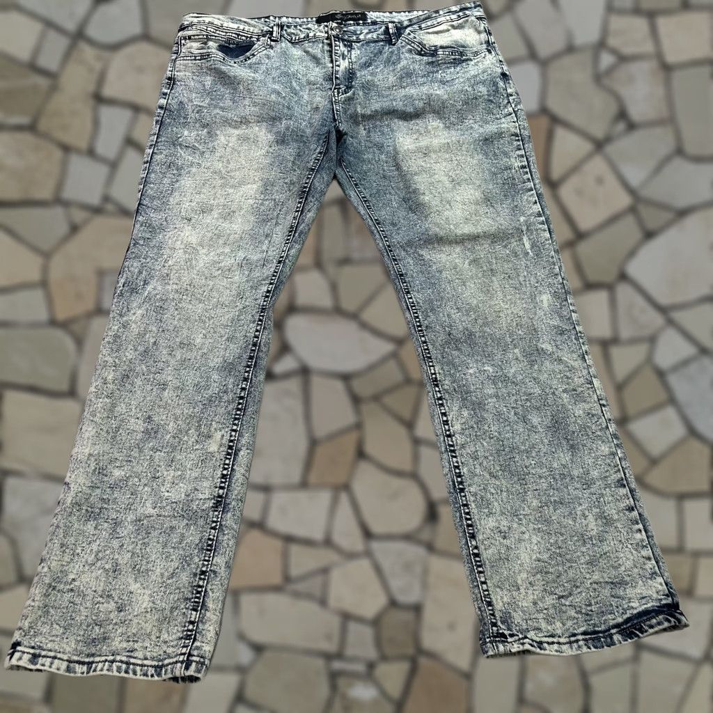 Rocawear VTG Rocawear Jeans Mens 40x32 Blue Acid Wash Stretch Denim Straight Y2K Hip Hop Size US 40 / EU 56 - 1 Thumbnail
