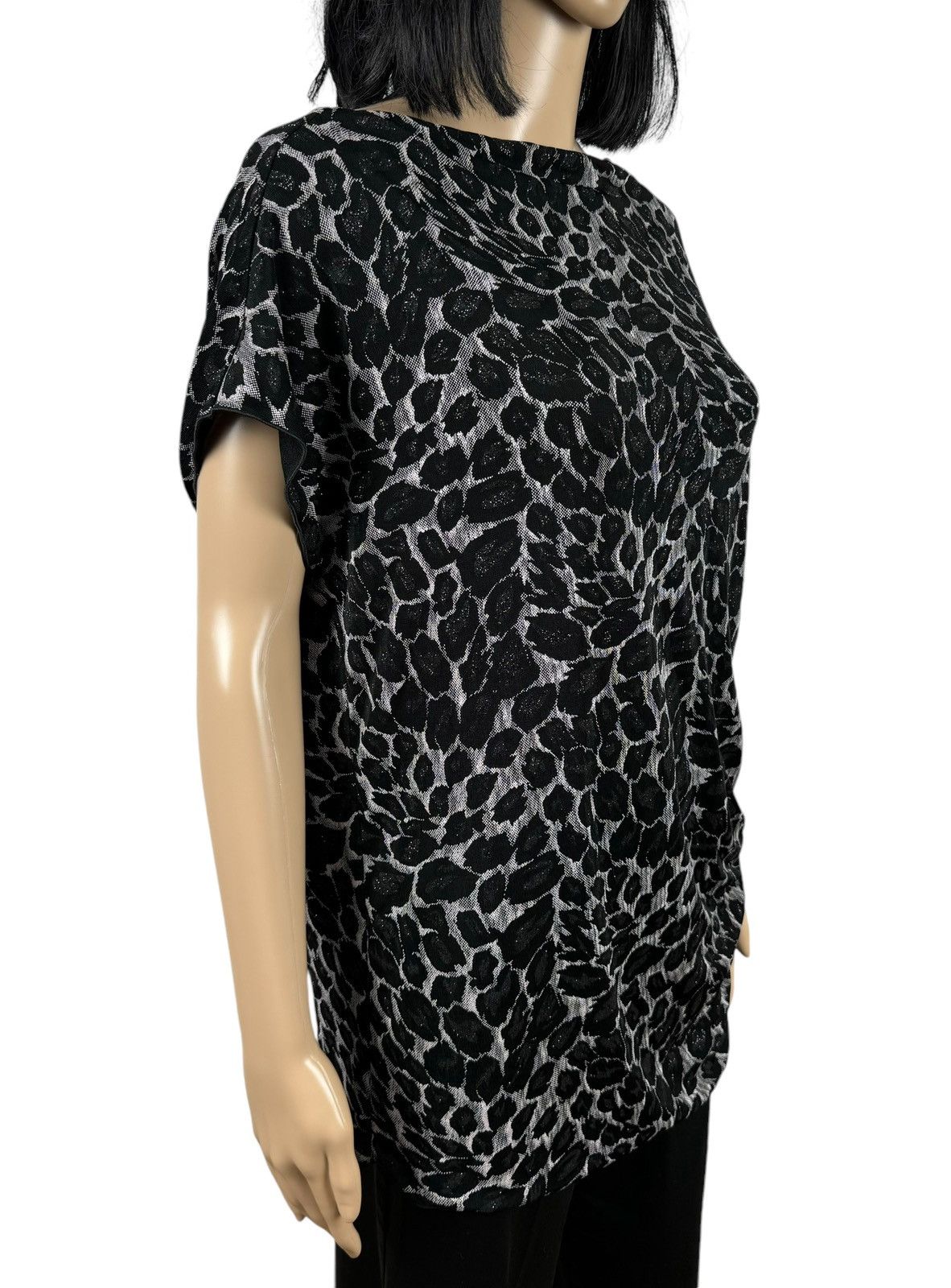 Armani Collezioni Armani Collezioni Printed Blouse Embroidered Short Sleeve Size XL / US 12-14 / IT 48-50 - 3 Thumbnail