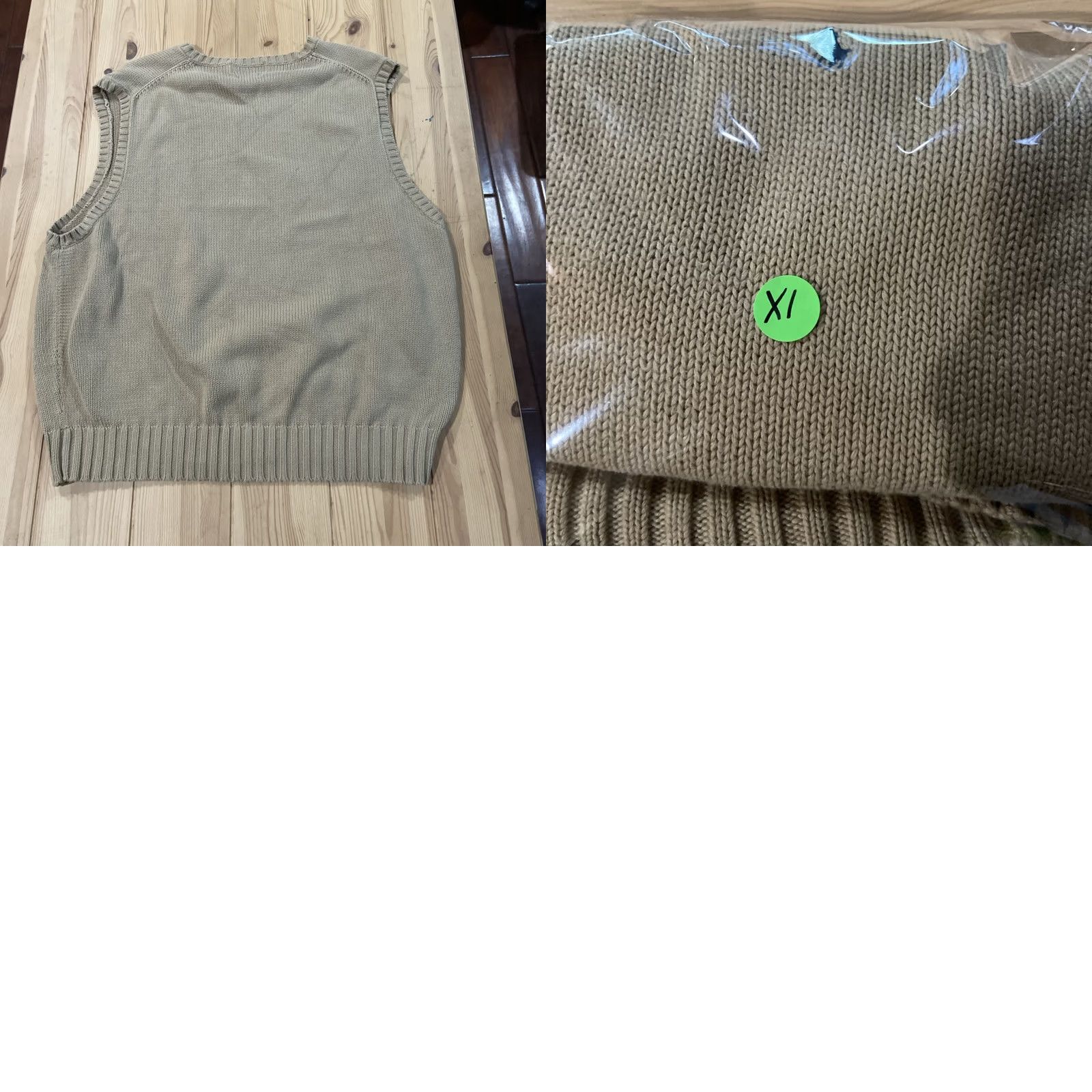 Ralph Lauren VINTAGE Ralph Lauren Polo 90s Tan Brown Cotton V-Neck Knit Sweater Vest XL Men Size US XL / EU 56 / 4 - 8 Thumbnail