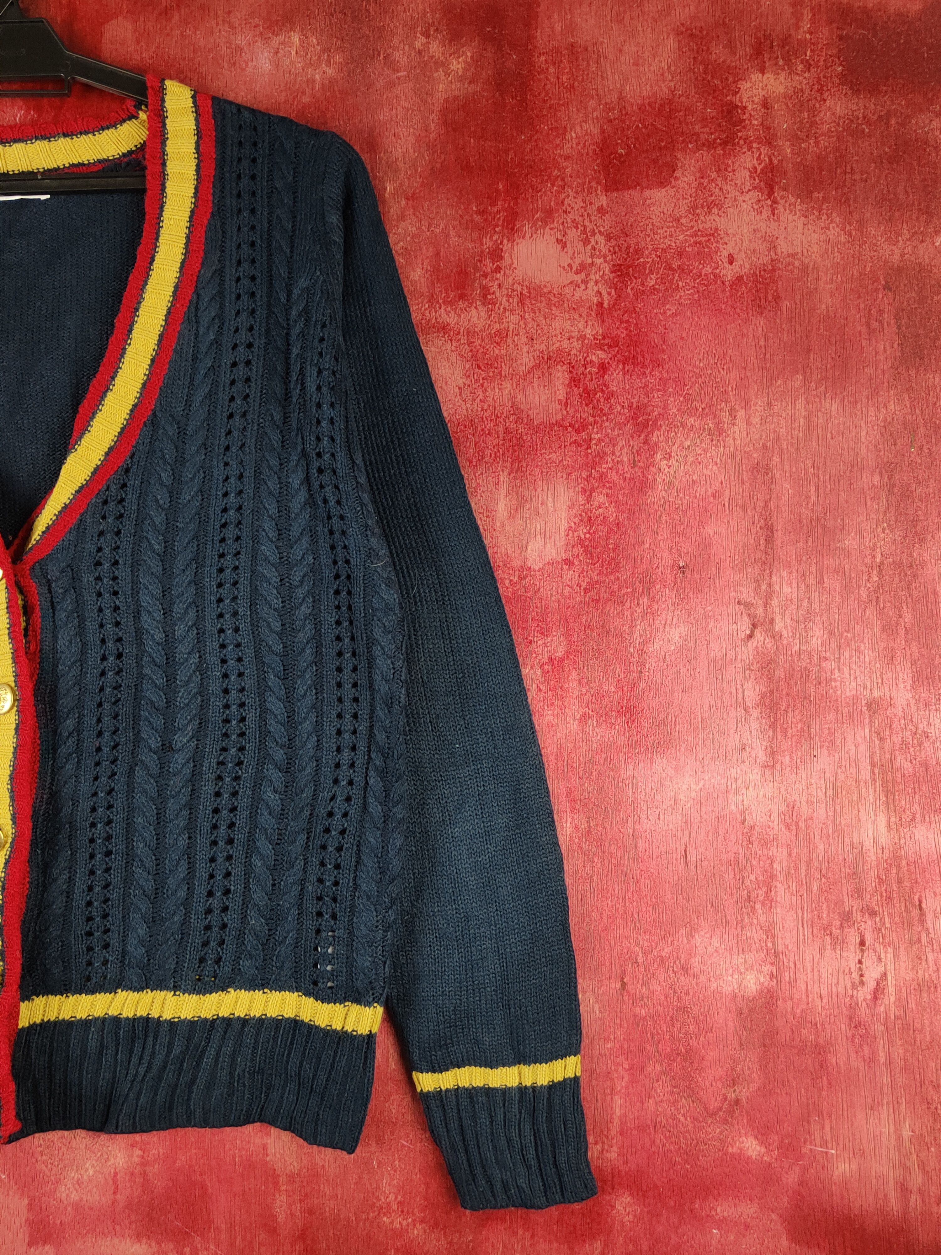 Homespun Knitwear Coquette Dark Blue Knitwear Cardigan #S2378 Size M / US 6-8 / IT 42-44 - 5 Thumbnail