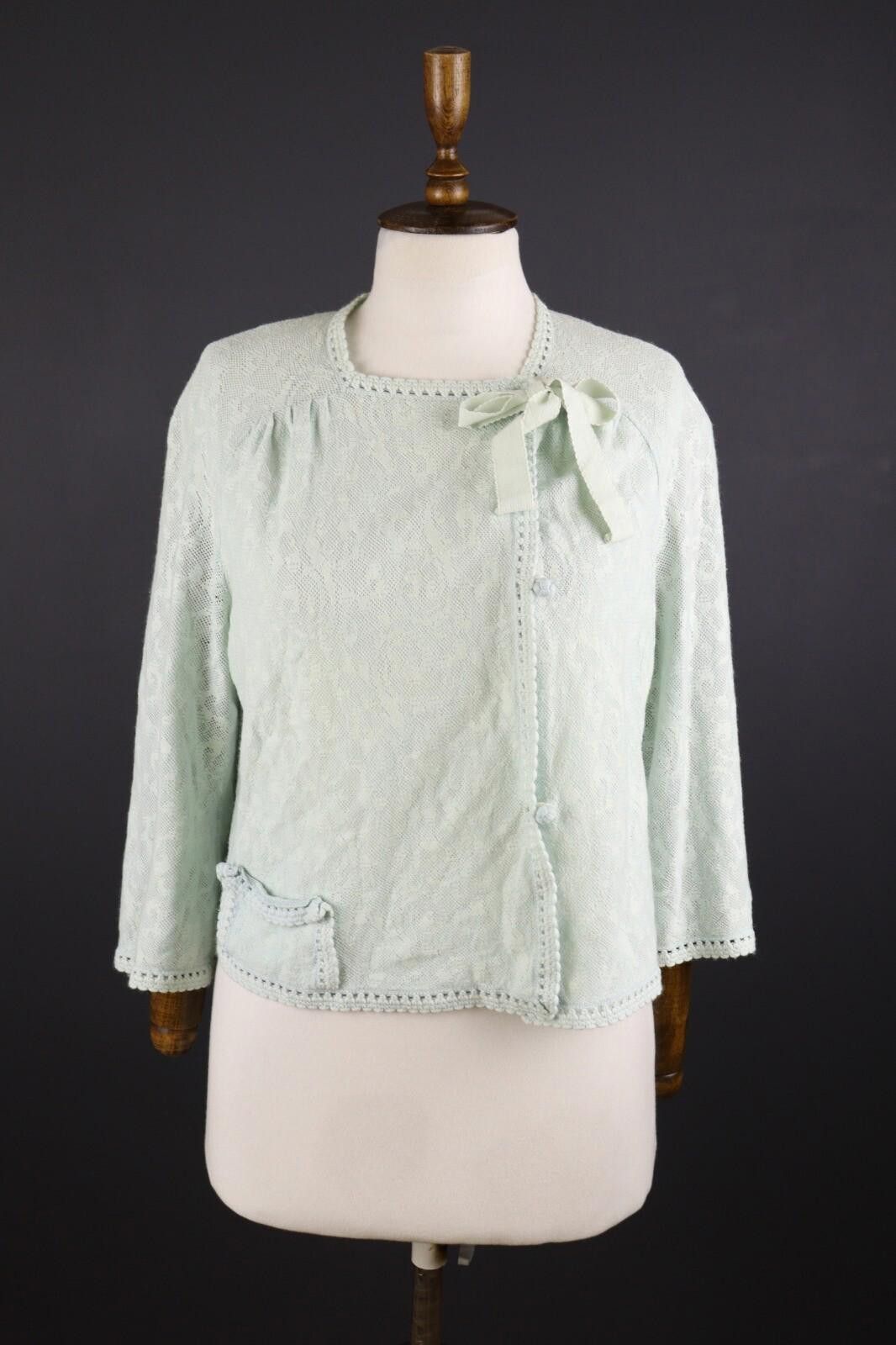 Hanro Hanro Lace Wool Knit Vintage Drawstring Sweater Size M Size M / US 6-8 / IT 42-44 - 1 Thumbnail