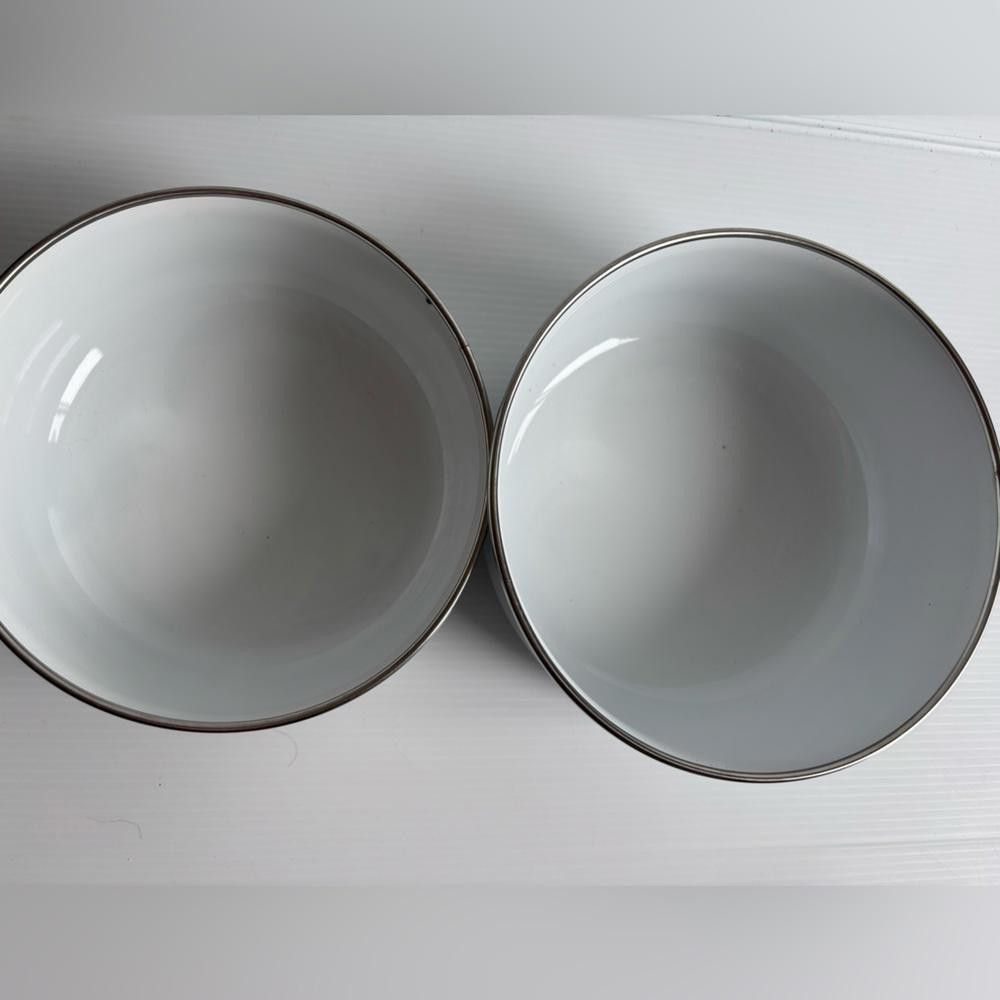 Designer Vintage Set of Two Nesting Floral Enamel Bowls Size ONE SIZE - 4 Thumbnail