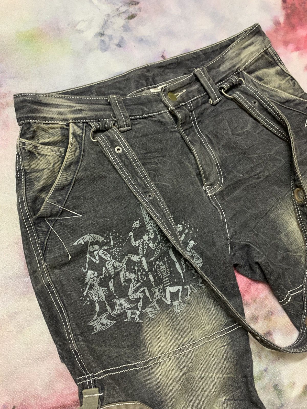 Tornado Mart Japanese Brand Aston Design Mud Washed Denim LGB ISHII Size US 33 - 6 Thumbnail