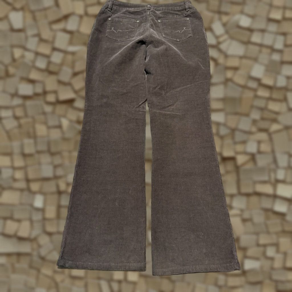 Vintage St. John's Bay Pants Womens 8 Petite Brown Corduroy Bootcut High Rise Pants Size 30" / US 8 / IT 44 - 1 Thumbnail