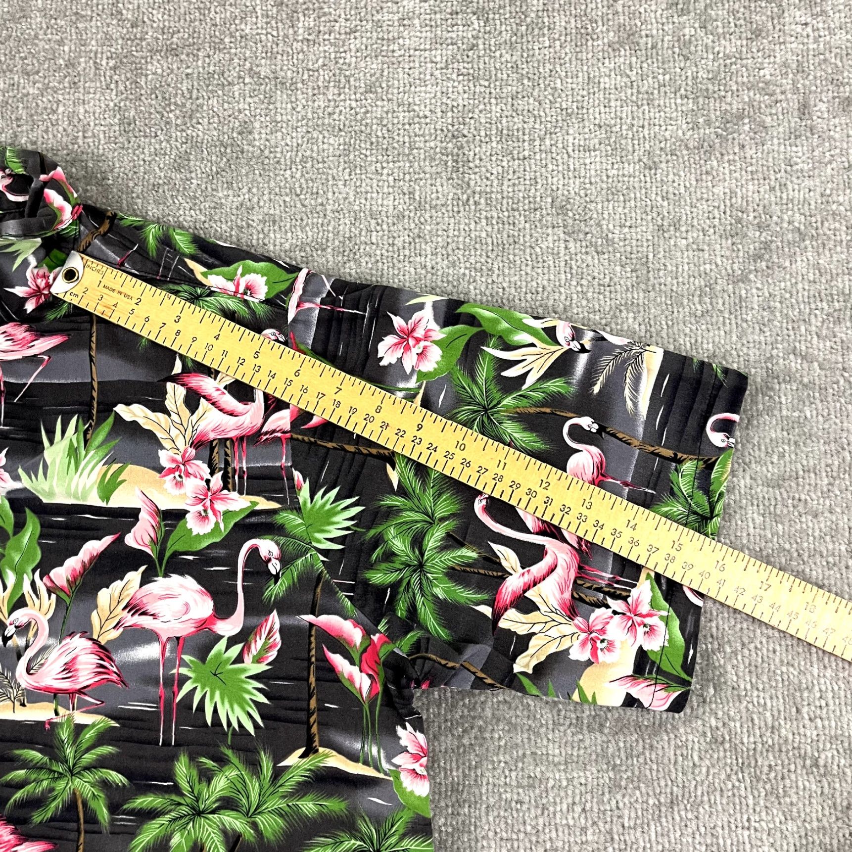 Vintage VINTAGE BENNYS Shirt Womens XL Gray Flamingo Hawaiian Button Up Short Sleeve Made in USA Size M / US 6-8 / IT 42-44 - 6 Thumbnail