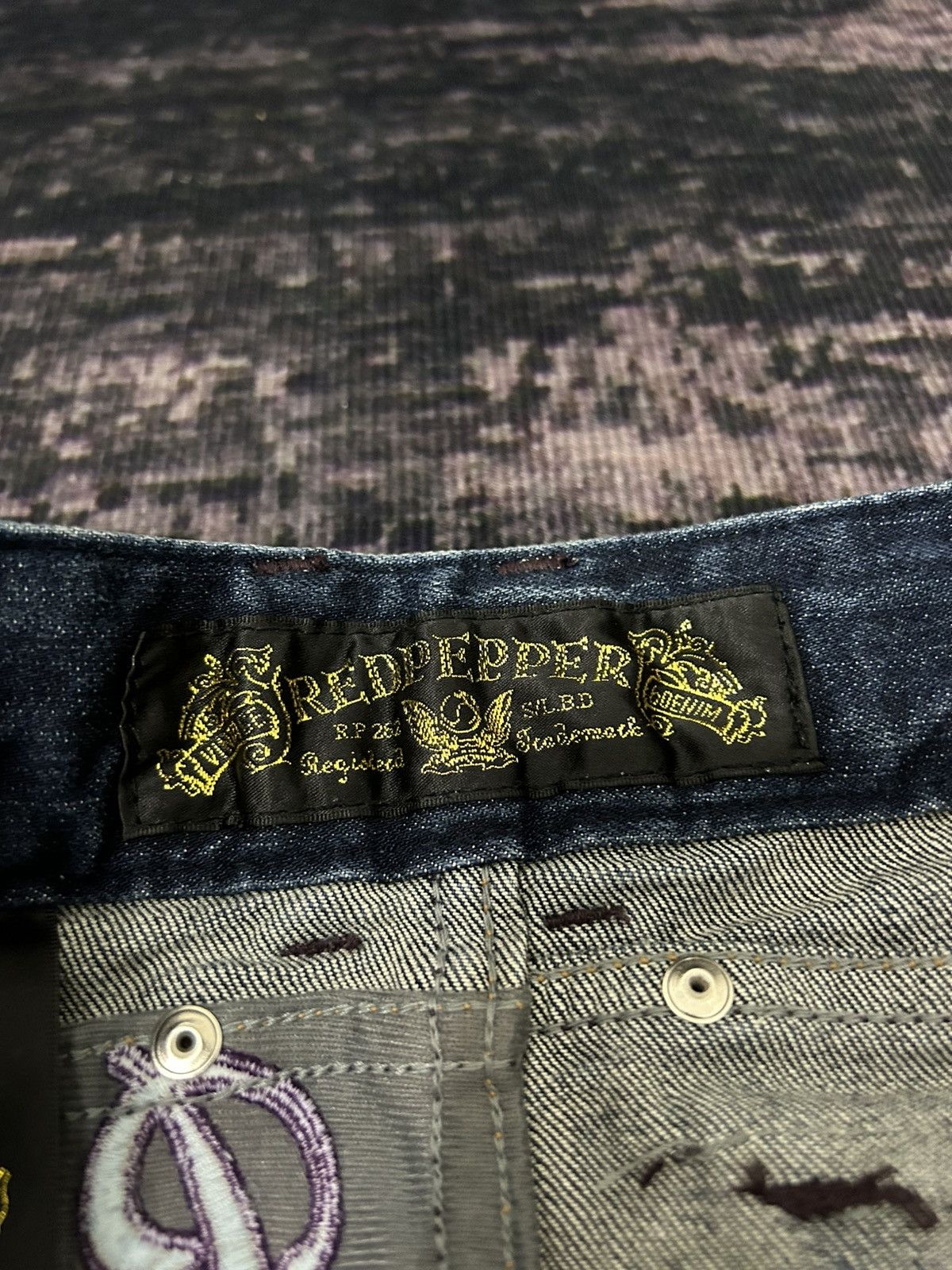 Tornado Mart Redpepper Japan Snake Pocket Washed Flare Jeans Size US 27 - 13 Thumbnail