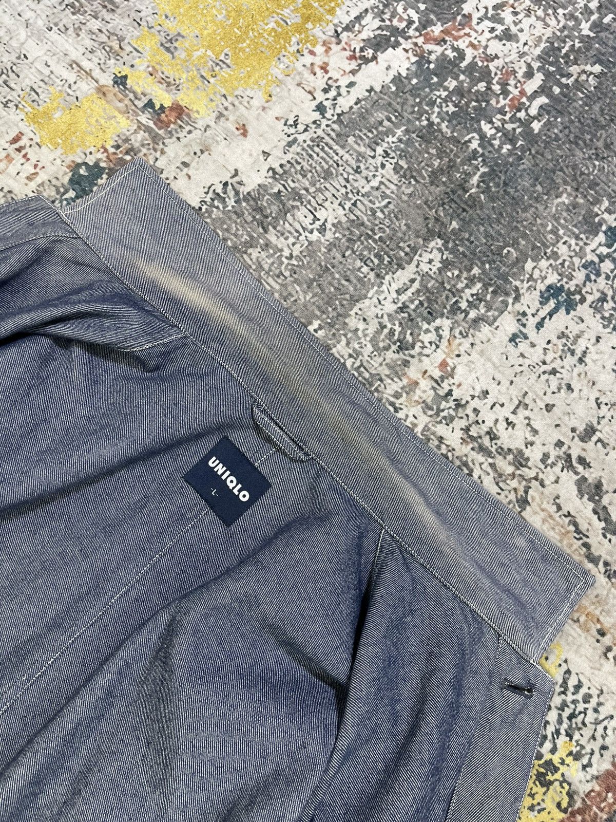Japanese Brand Vtg Uniqlo Chambray Denim Chore Jacket Size US L / EU 52-54 / 3 - 9 Thumbnail