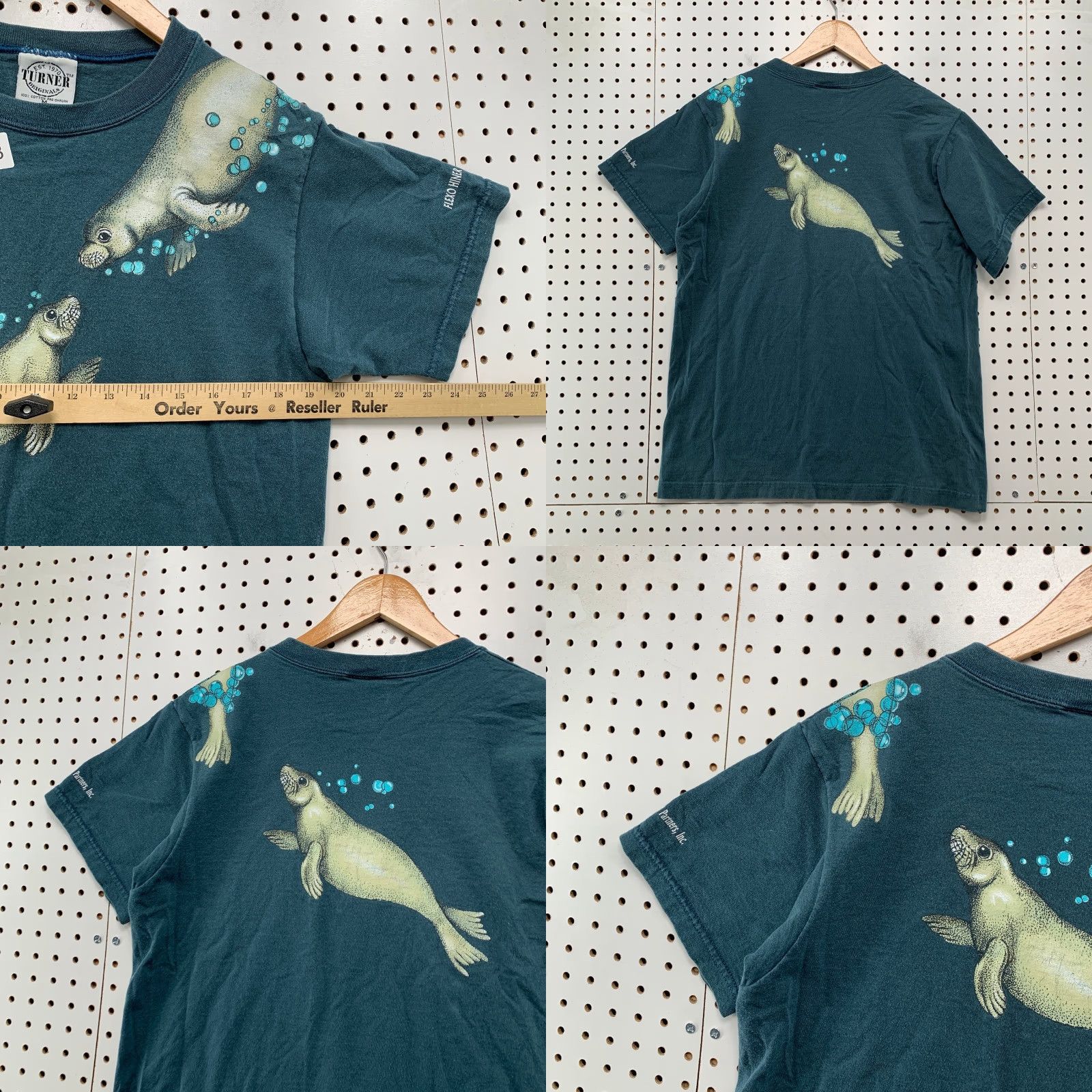 Vintage VINTAGE Turner Manatee Shirt Mens M Green 90s Graphic Crew Neck Short Sleeve USA Mens Size US M / EU 48-50 / 2 - 8 Thumbnail