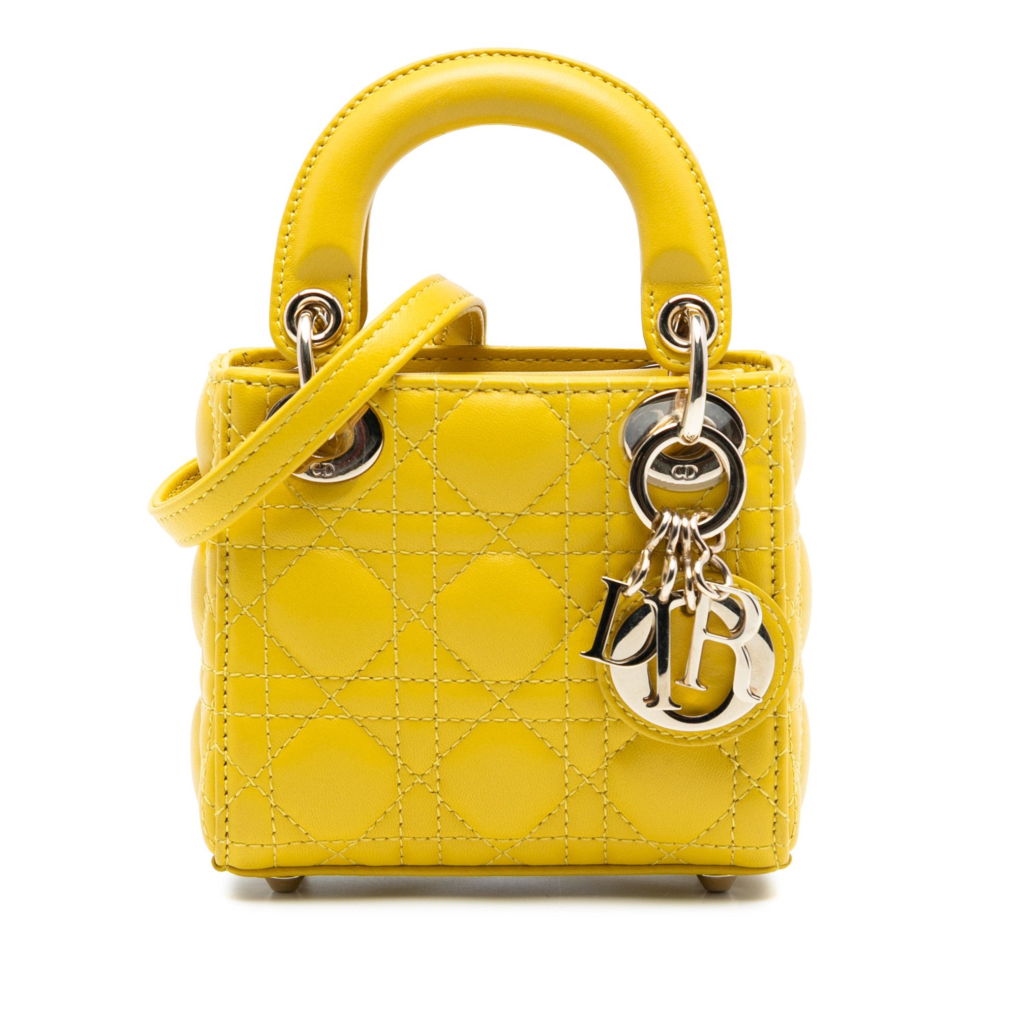 Dior Dior Micro Lambskin Cannage Lady Dior Size ONE SIZE - 1 Thumbnail