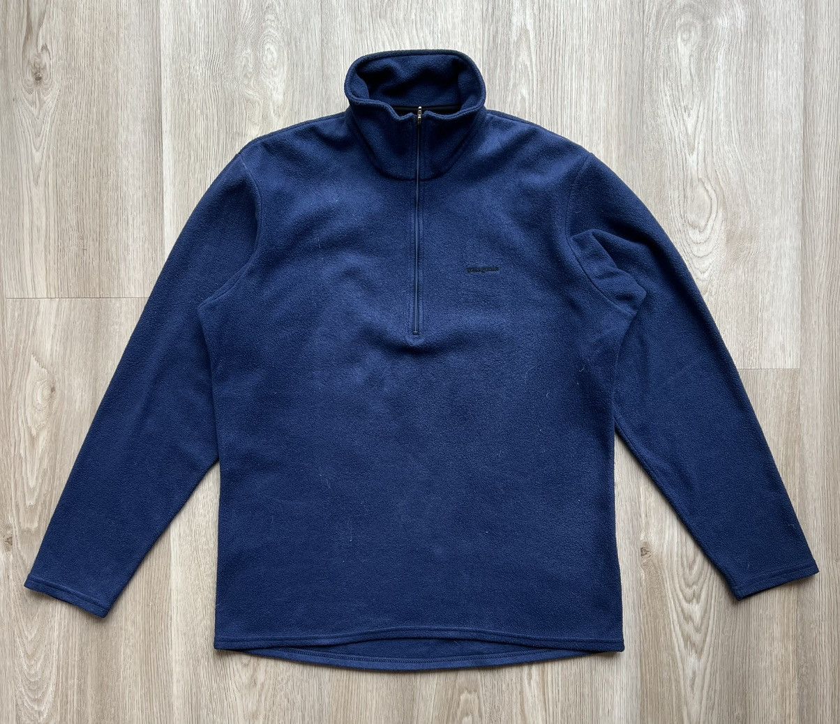 Patagonia × Vintage Vintage Patagonia Capilene 1/4 Zip Fleece Pullover Navy Blue Size US M / EU 48-50 / 2 - 3 Thumbnail