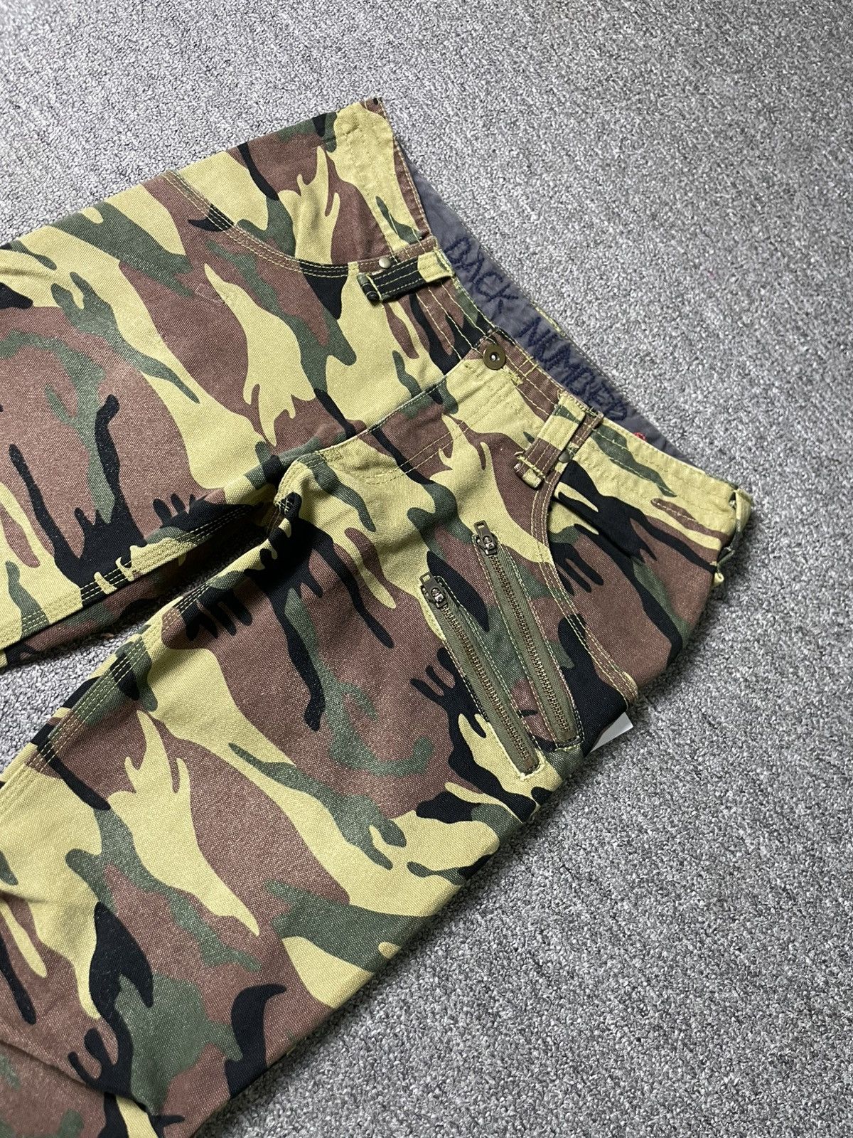 Japanese Brand Back Number Camouflage Flare Pants (68) Size US 32 / EU 48 - 5 Thumbnail