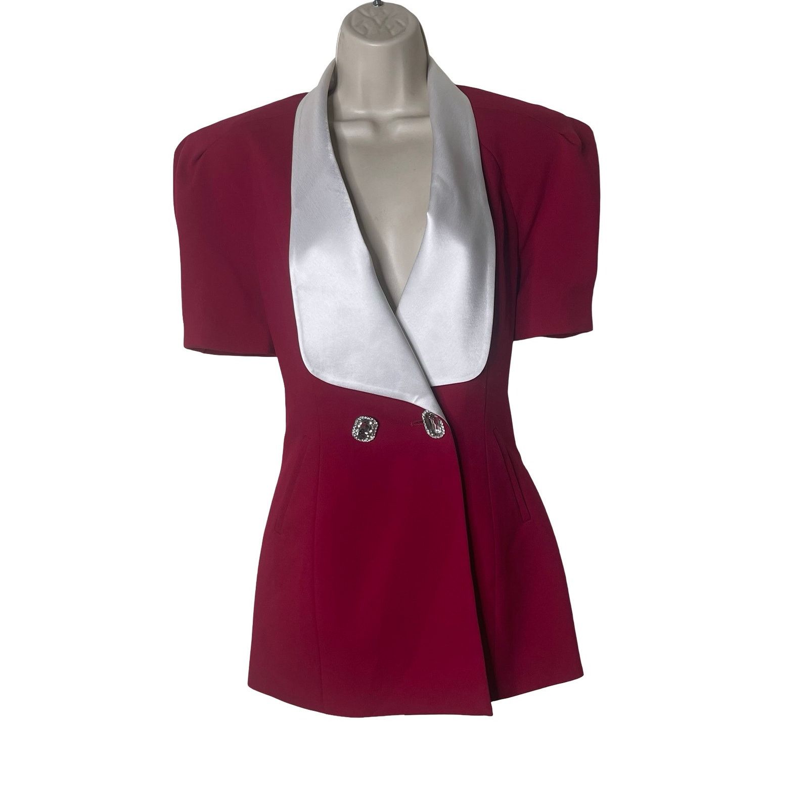 Other New Nana Jacqueline Alia Mini Blazer Open Back Bow Dress XS Size XS / US 0-2 / IT 36-38 - 2 Thumbnail