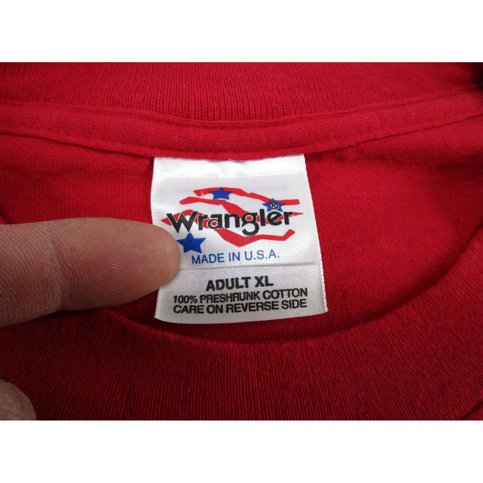 Wrangler VINTAGE Wrangler Shirt XL Red Funny 1990s 1996 Wife Said One More Country Song Leave Me Mens T-Shirt Size US XL / EU 56 / 4 - 3 Thumbnail
