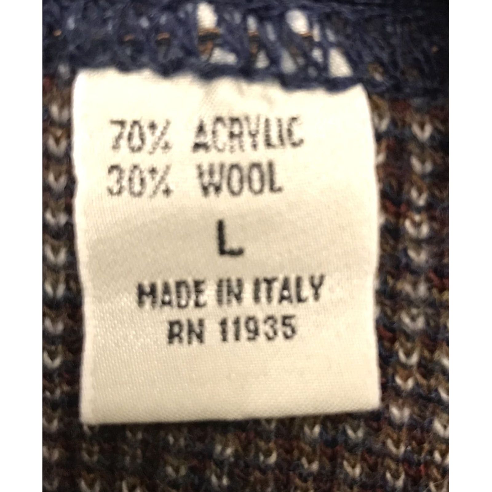 Vintage VINTAGE JT Beckett Sweater Vest LARGE Geometric blue wool button 90s Mens Size US L / EU 52-54 / 3 - 4 Thumbnail
