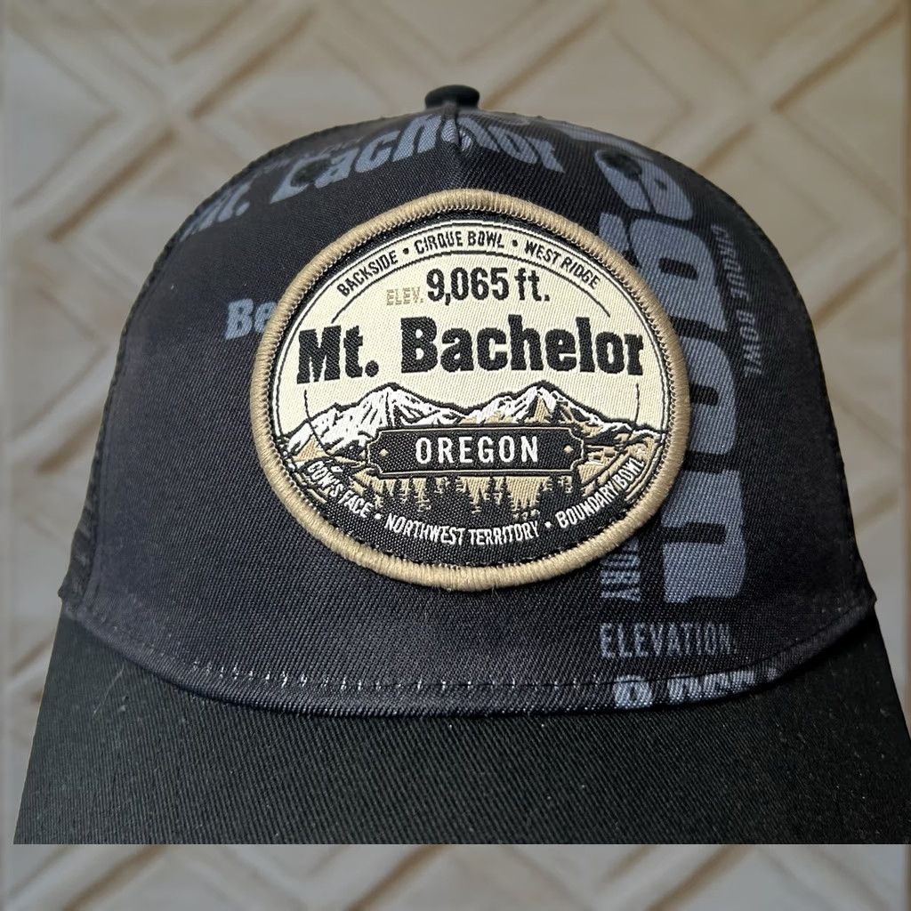Vintage Gear Mount Bachelor Patch Oregon Snapback Hat Black Unisex Adults One Size Cap Size ONE SIZE - 1 Thumbnail