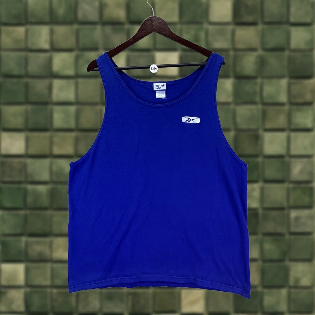 Reebok VINTAGE Reebok Tank Top Mens Blue Cotton XL 80s 90s Made-8236 USA Size US XL / EU 56 / 4 - 1 Thumbnail