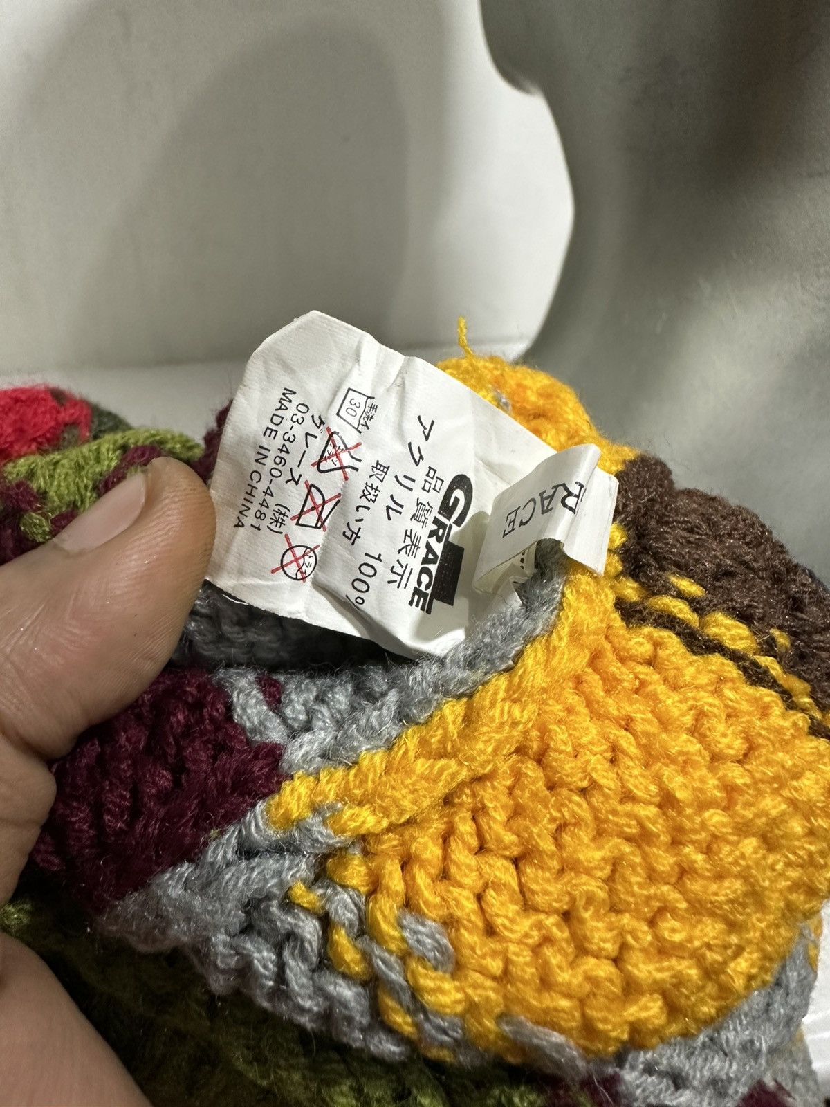 Handmade × Japanese Brand Hand Made Grace Multicolor Knitted beanie Hats Size ONE SIZE - 9 Thumbnail