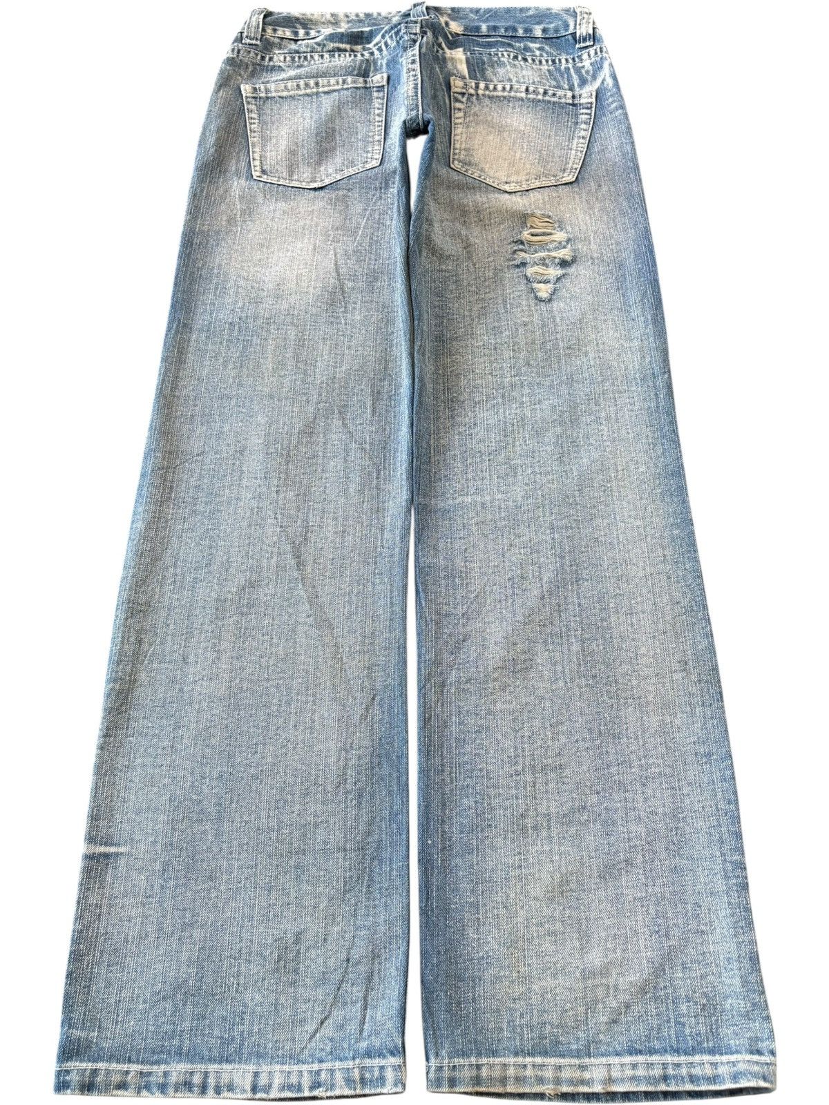 If Six Was Nine Vintage Japanese Brand Painted Distressed Baggy Jeans Size US 31 - 2 Thumbnail