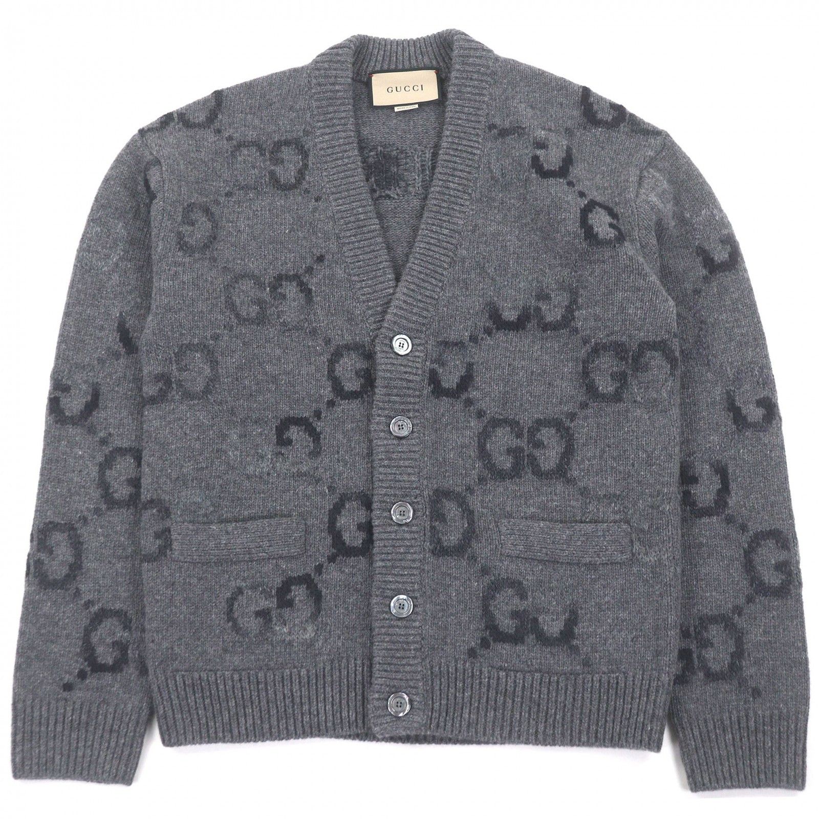 Gucci Gucci Gucci Jumbo GG logo Wool Cardigan Textile Tops DUTY FREE for USA Size ONE SIZE - 1 Thumbnail