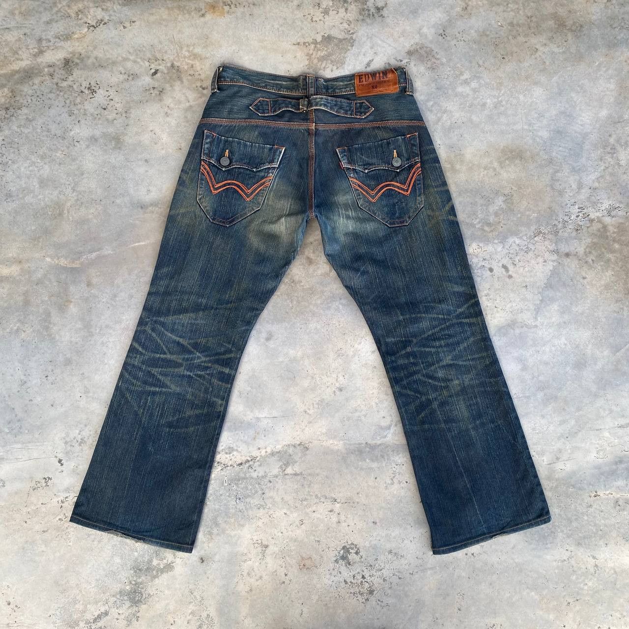 Edwin × Vintage FLARE EDWIN EXCLUSIVE GHOST CLAWMARK BUCKLE BACK BJ03-42 Size US 34 / EU 50 - 6 Thumbnail