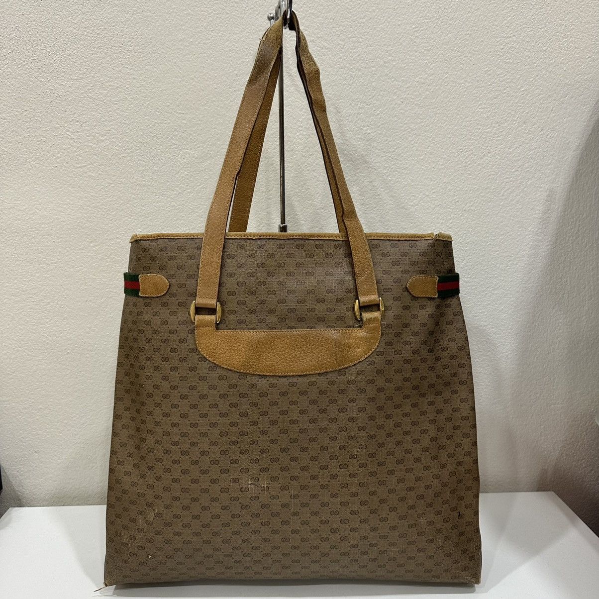 Gucci VINTAGE GUCCI WEB GG SUPREME TOTE BAG 35 Size ONE SIZE - 3 Thumbnail