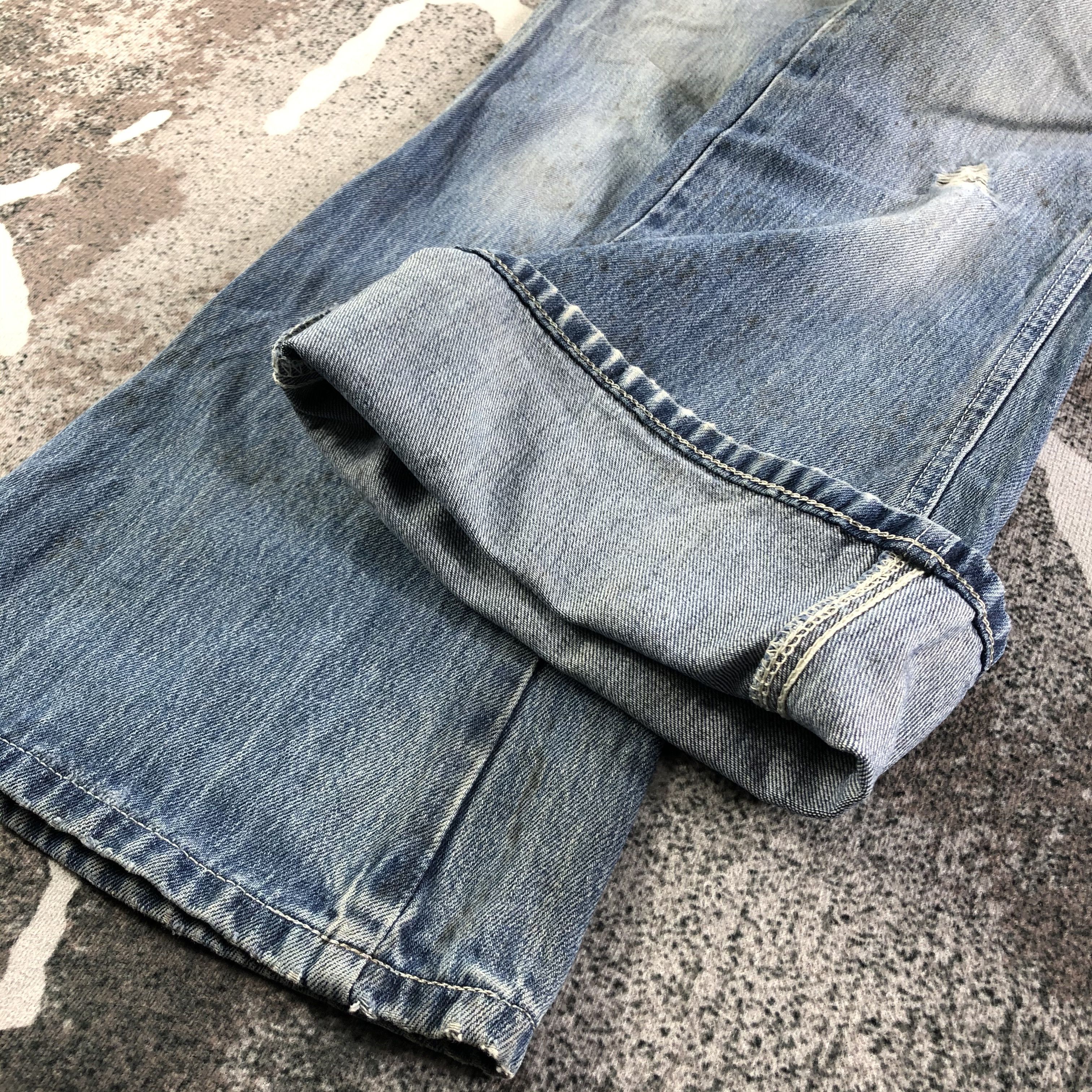 Lee Vintage Lee Jeans Dirty Wash Bell Bottom KJ2511 Size 25" / US 0 / IT 36 - 6 Thumbnail