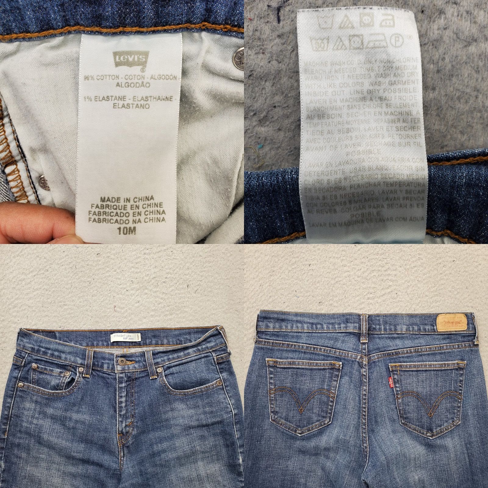 Levi's Levi's 505 Straight Leg Jeans Womens 10 Blue Denim Red Tab Faded Streetwear Jeans Size 32" / US 10 / IT 46 - 8 Thumbnail