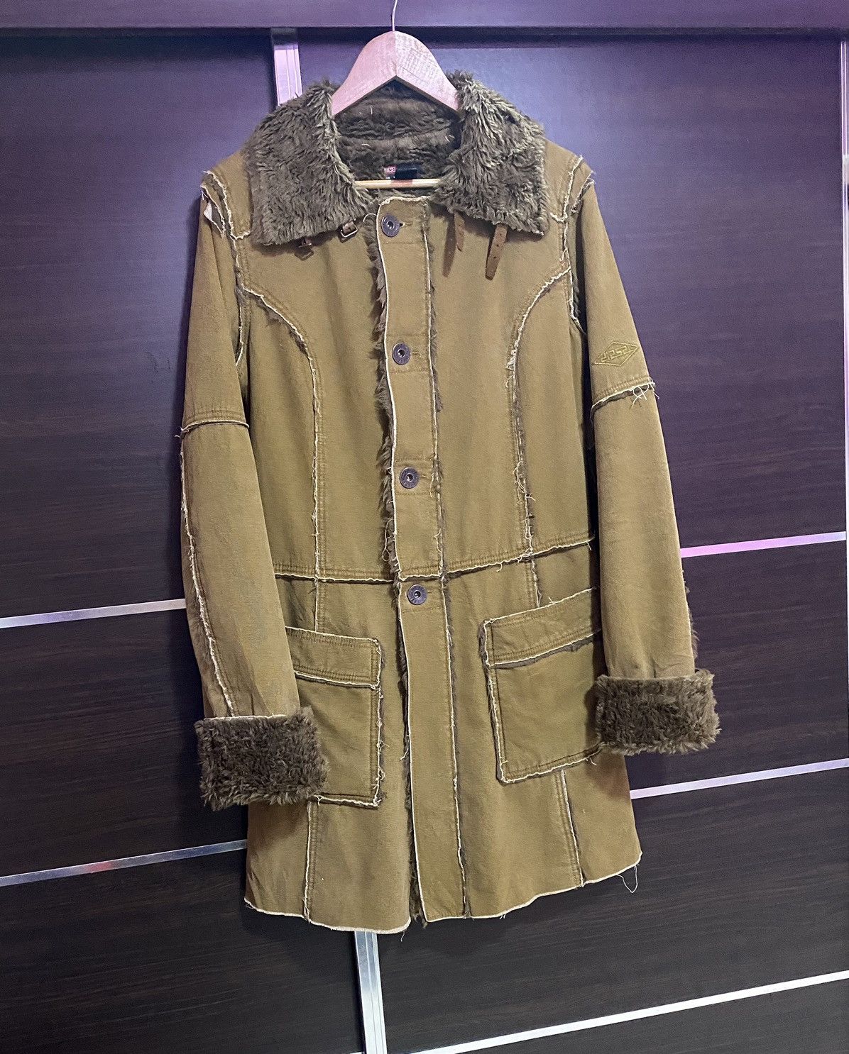 Diesel Diesel Black Gold Shearling Fur Parka Jacket Size US M / EU 48-50 / 2 - 4 Thumbnail