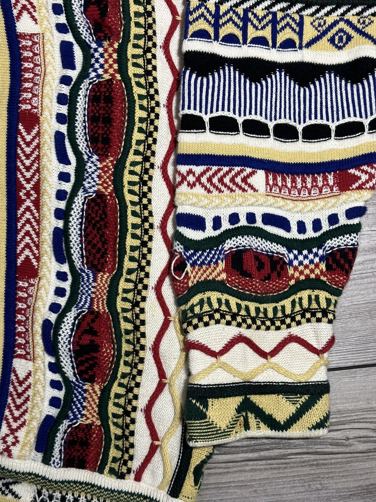 Vintage Vintage 90’s Tosani Coogi Style Knit Cardigan Sweater Size US XL / EU 56 / 4 - 3 Thumbnail