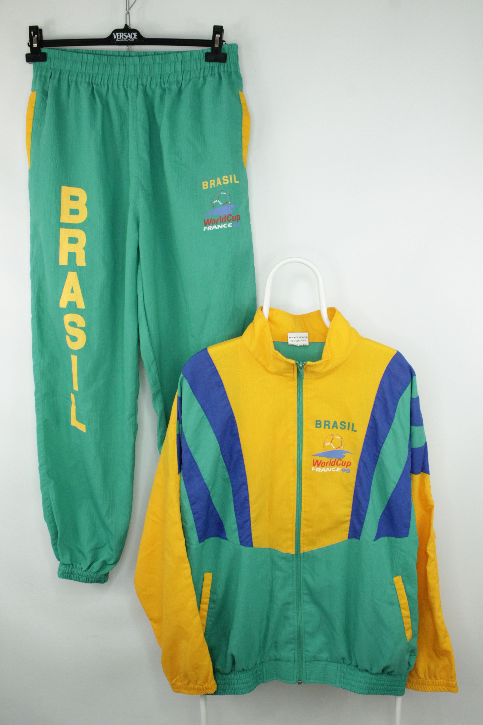Vintage Vintage Brazil Football Team World Cup 1998 France Tracksuit Size US XL / EU 56 / 4 - 1 Thumbnail