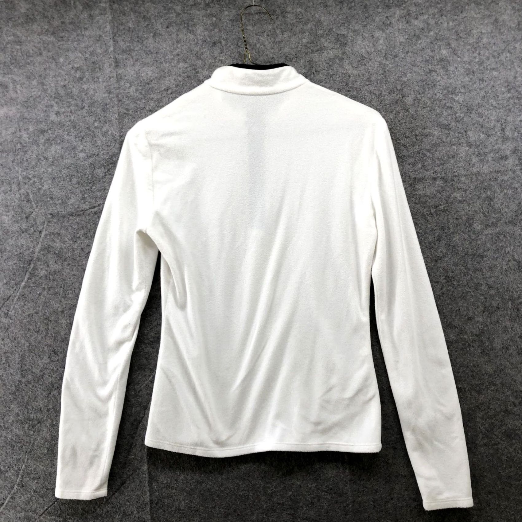 Elie Tahari Elie Tahari 1/4 Zip Fleece Pullover Womens S White Lightweight Active Shirt Pullover Sports Mock Neck Casual Modern – Mens? Size S / US 4 / IT 40 - 2 Thumbnail