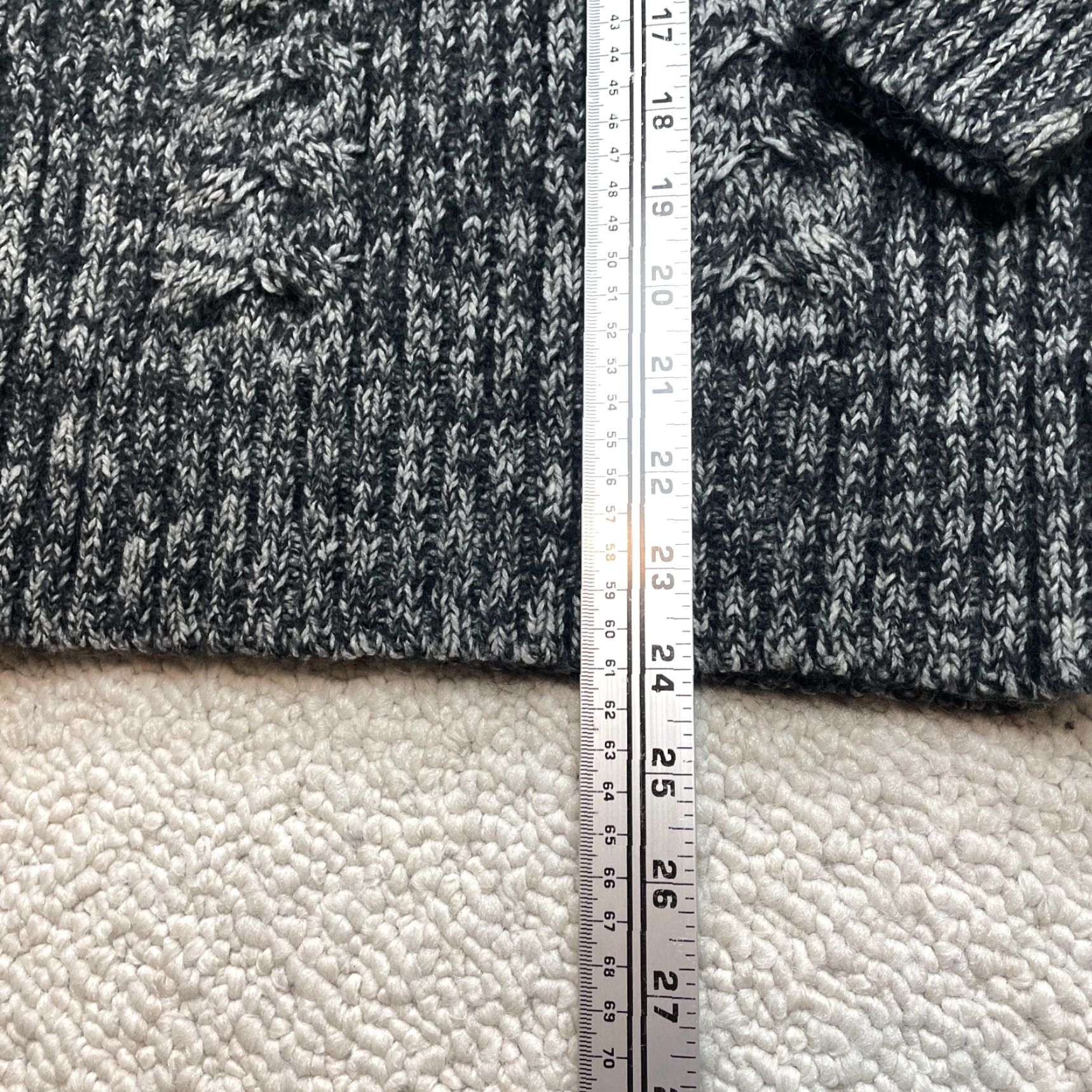 Vintage VINTAGE True Rock Sweater Womens Small Gray Knit High Button Neck Pullover Sweatshirt Size S / US 4 / IT 40 - 3 Thumbnail