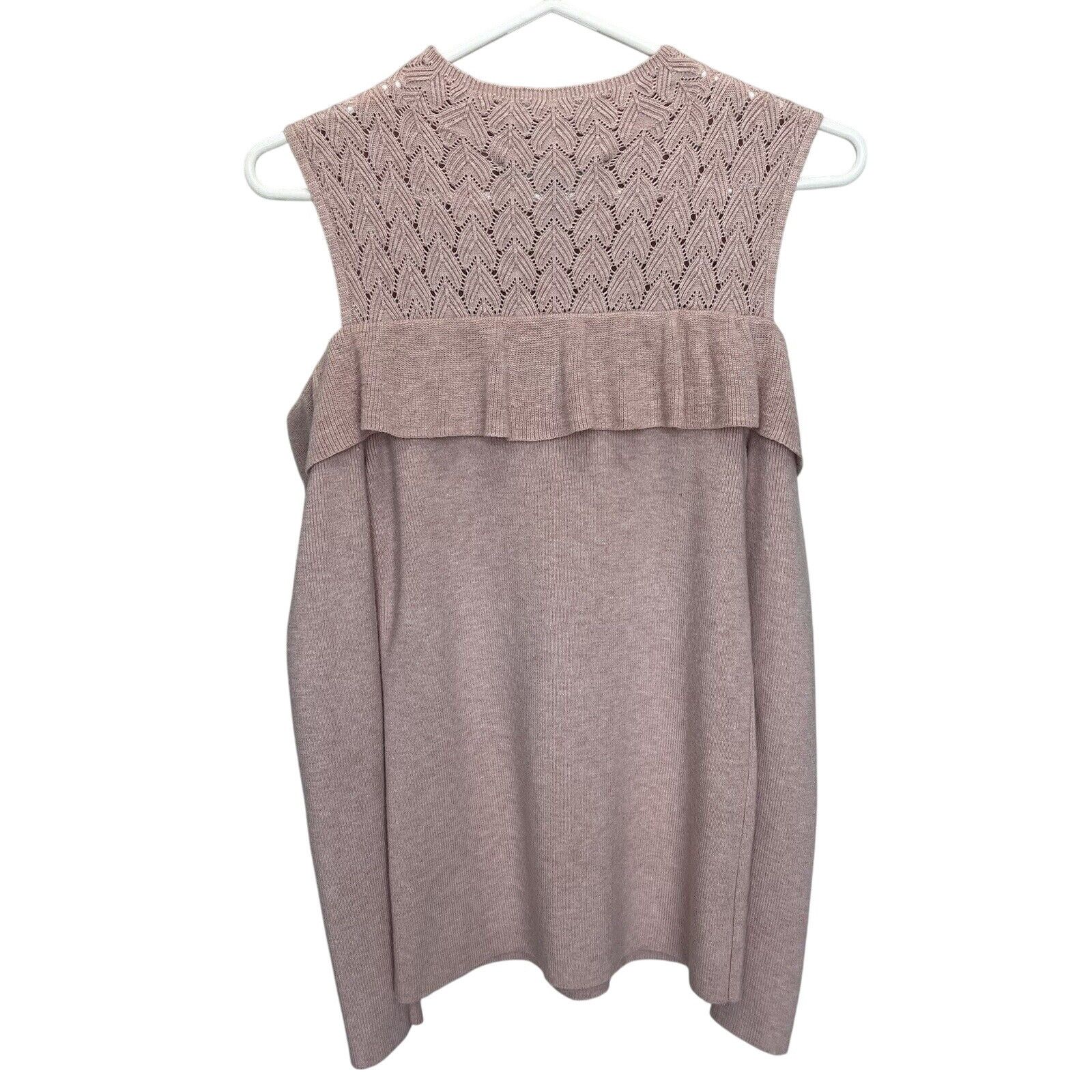 White House Black Market White House Black Market | Pink Mock Cold Shoulder Sweater Size S / US 4 / IT 40 - 5 Thumbnail