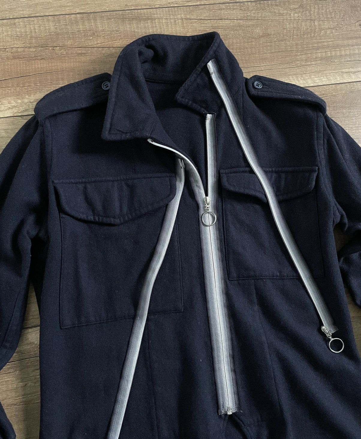 Yohji Yamamoto Rare Vintage Yohji Yamamoto Military Wool Jacket Overshirt Size US S / EU 44-46 / 1 - 5 Thumbnail