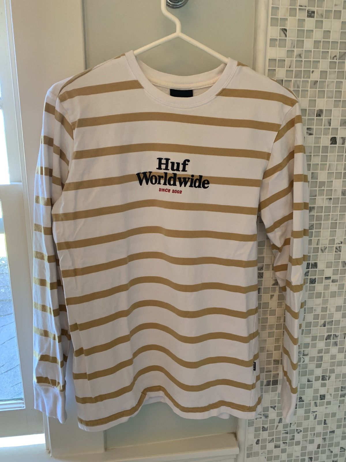 Huf striped shirt long sleeve best sale