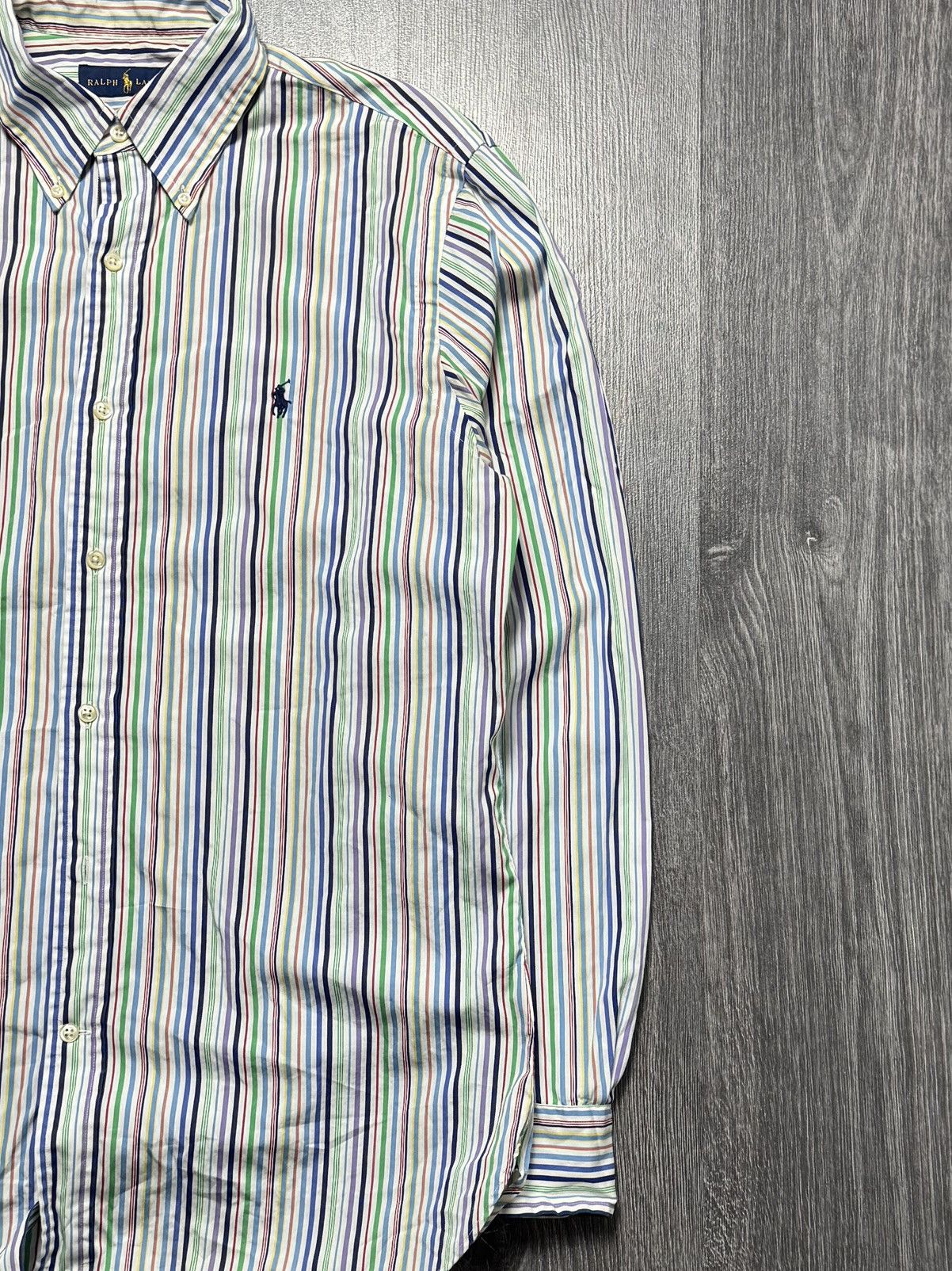Polo Ralph Lauren × Vintage Y2K Polo Ralph Lauren Striped Shirt Size US L / EU 52-54 / 3 - 3 Thumbnail