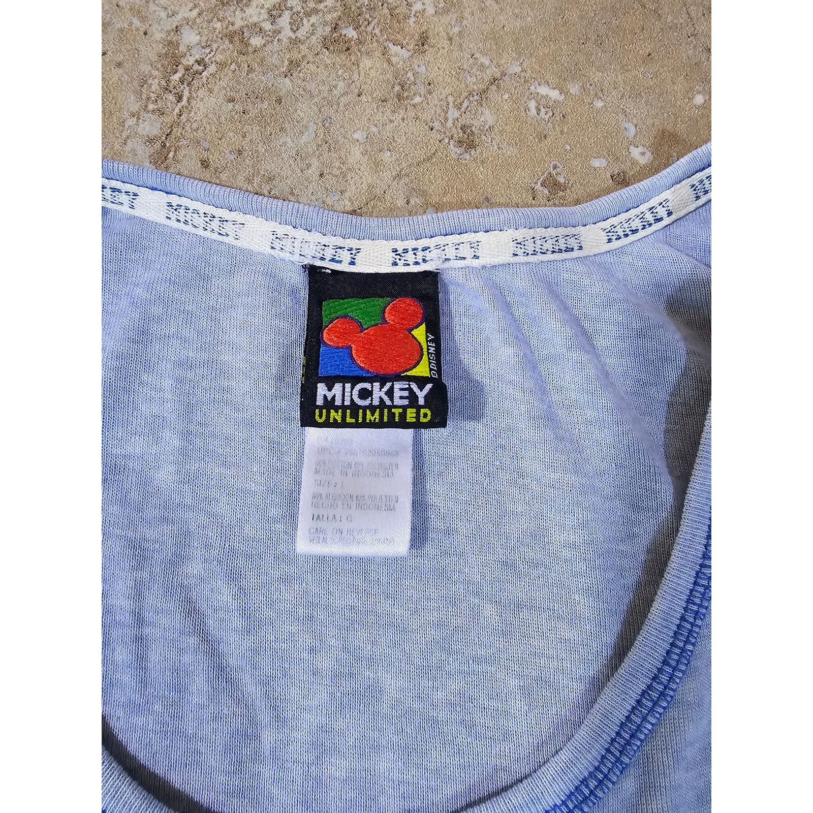 Mickey Unlimited Mickey Mouse Tank Top Shirt, Blue Youth Sz L? 1990s Size US L / EU 52-54 / 3 - 3 Thumbnail