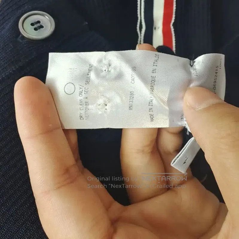 Thom Browne Thom Browne Women's Navy Cotton Cardigan . Size M / US 6-8 / IT 42-44 - 5 Thumbnail