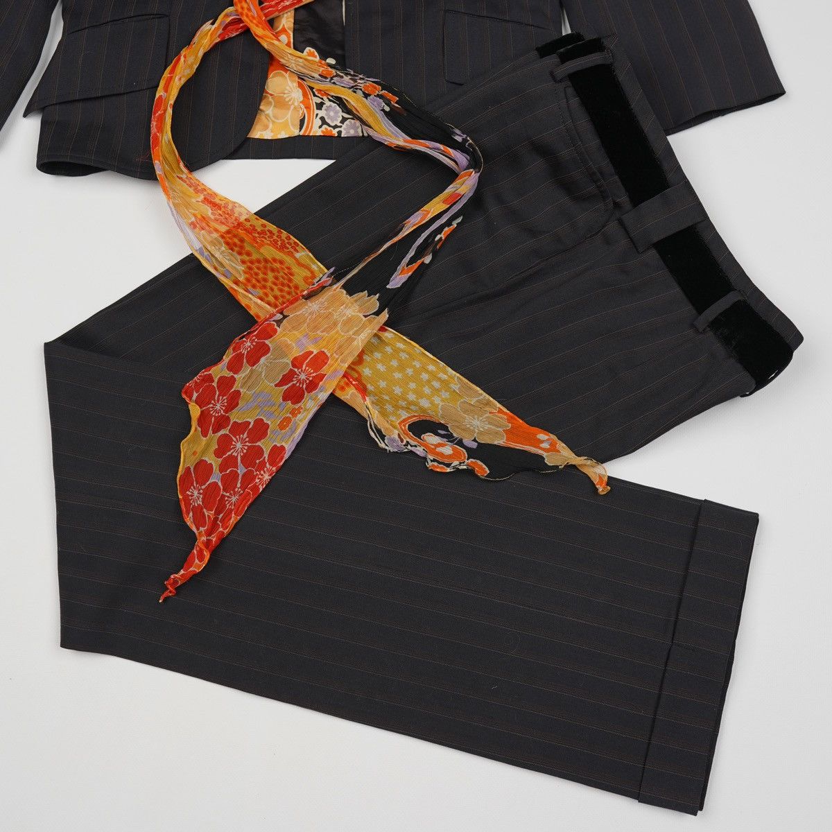 Dolce & Gabbana Dolce Gabbana Wool Striped Suit With Silk Blazer Pants Size M / US 6-8 / IT 42-44 - 6 Thumbnail