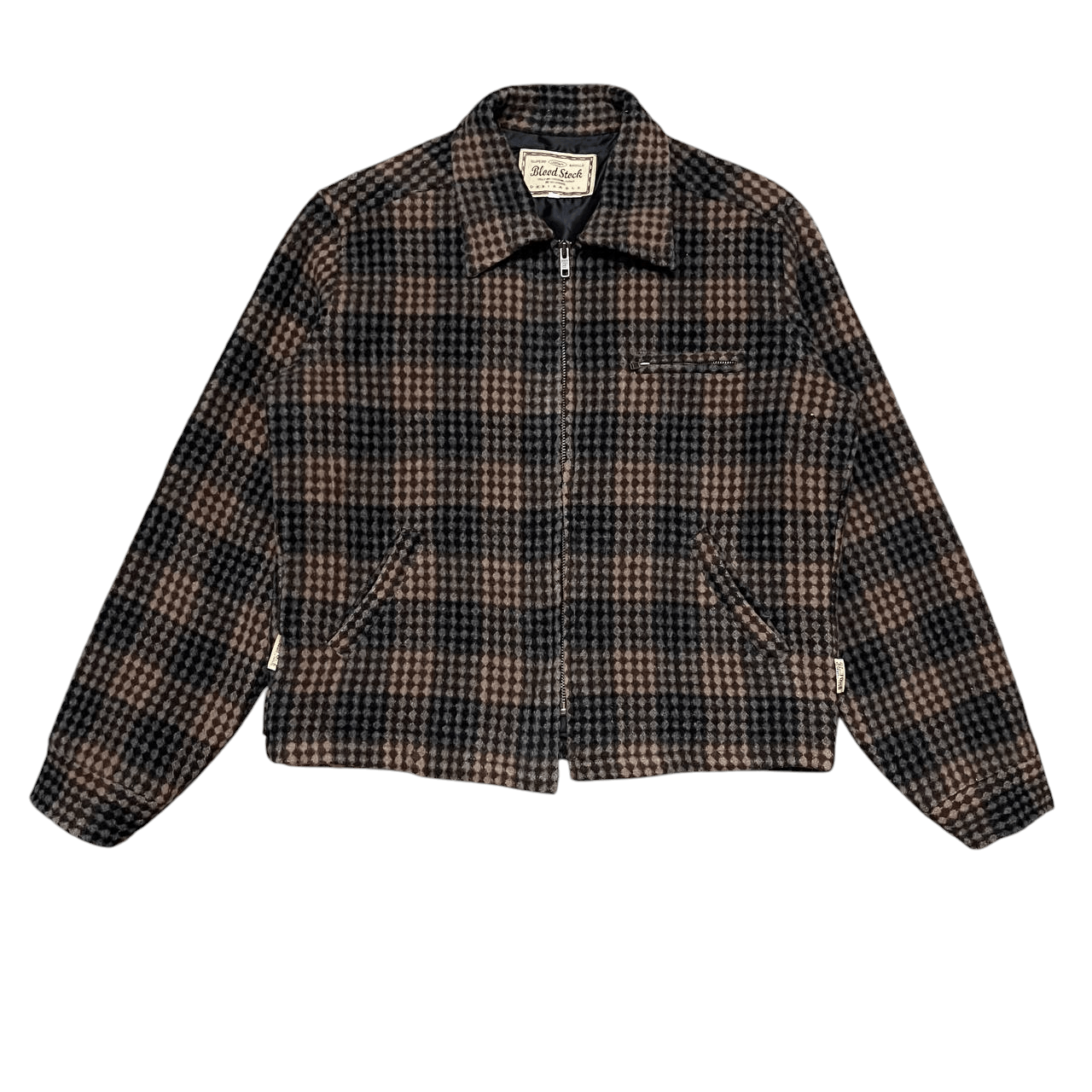 Japanese Brand Vintage Blood Stock Desirable Wool Zipper Jacket Detroit Size US M / EU 48-50 / 2 - 1 Thumbnail