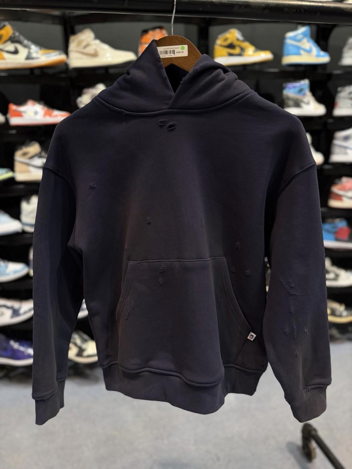 HMDD HMDD Blue Chim Distressed Hoodie Size (L) Brand New Size US L / EU 52-54 / 3 - 3 Thumbnail